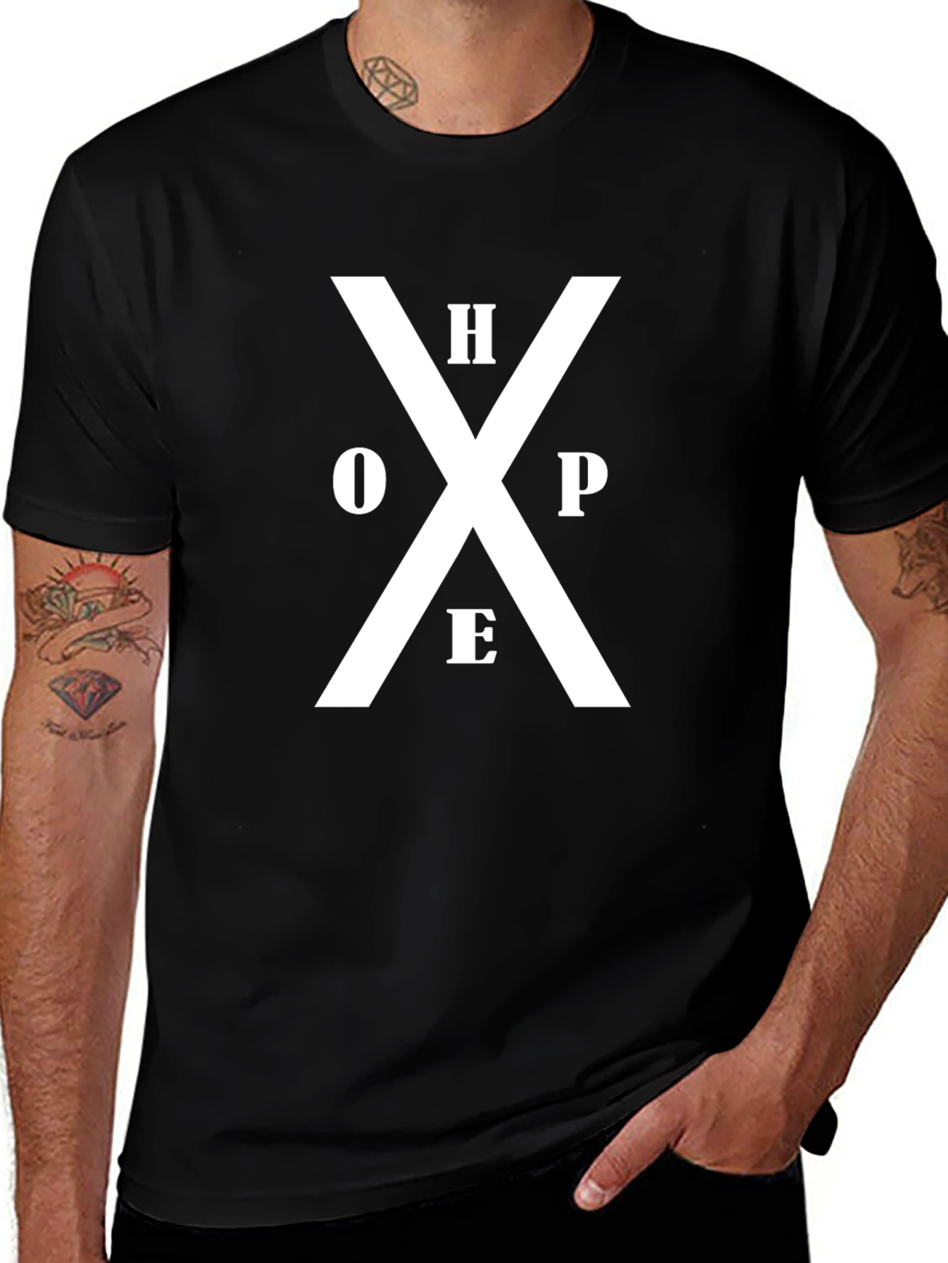 HOPE Graphic Tee - Stylish Cross Design T-Shirt