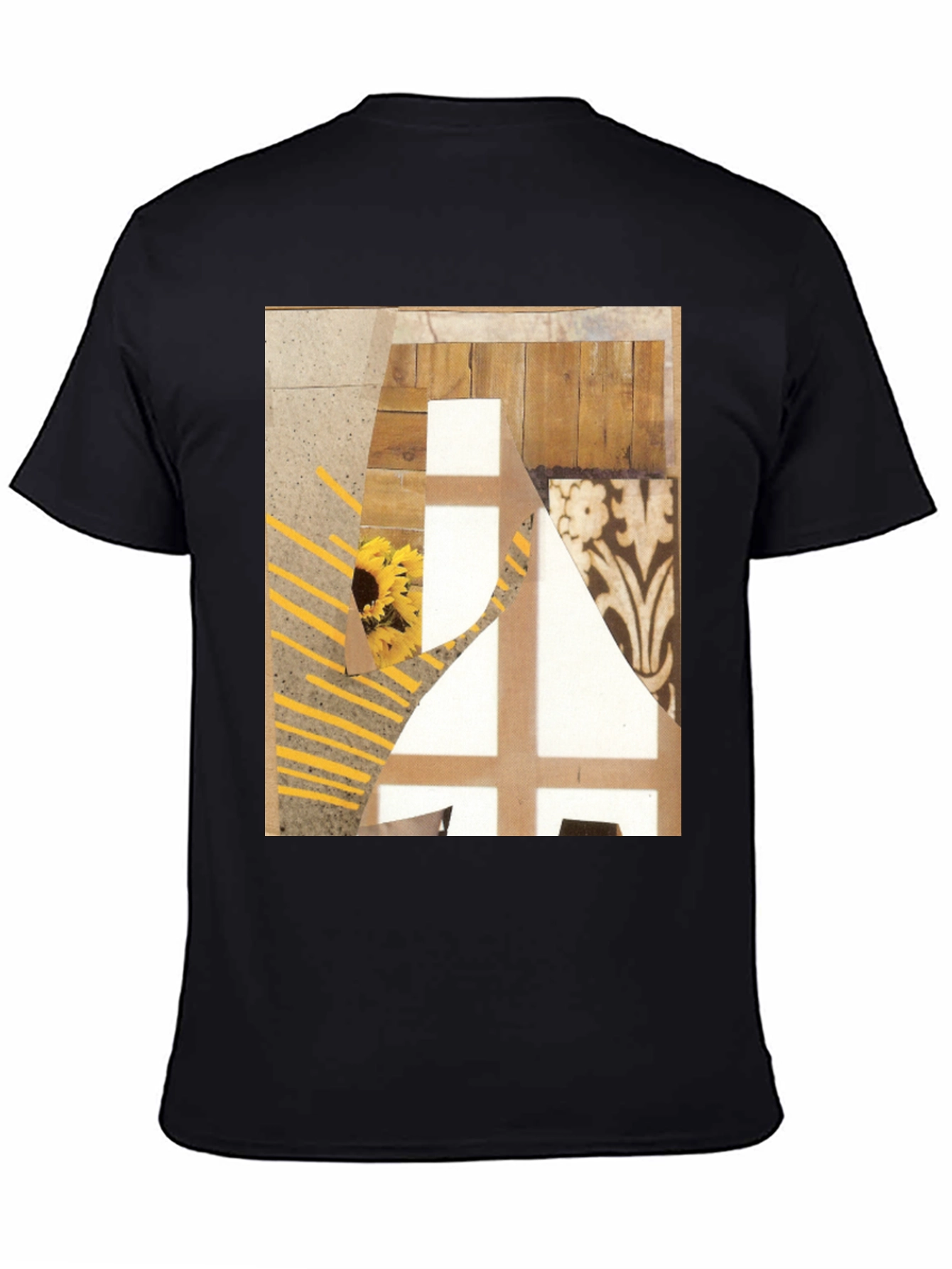 Abstract Art Graphic Tee - Black Cotton T-Shirt