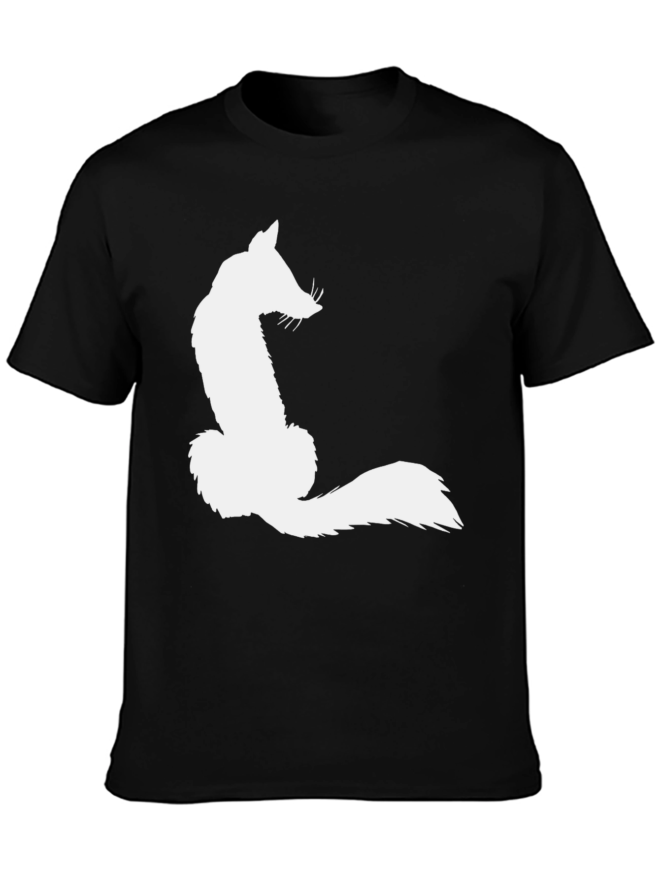 Fox Silhouette Graphic Tee - Black Cotton Blend