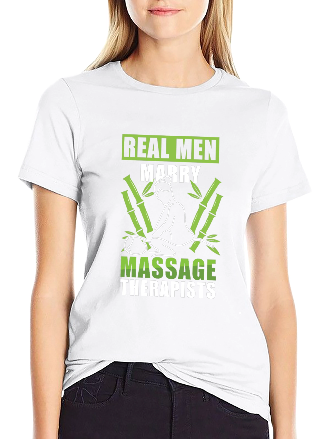 Funny Real Men Marry Massage Therapists T-Shirt