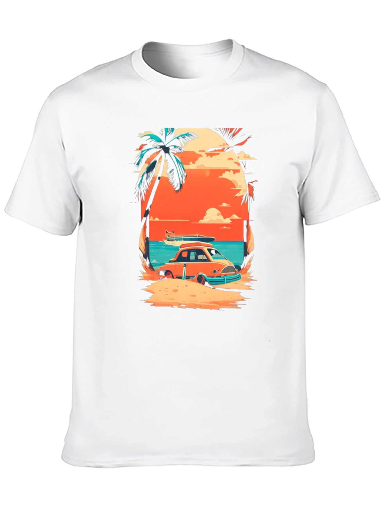 Sunset Beach Car Graphic Tee
