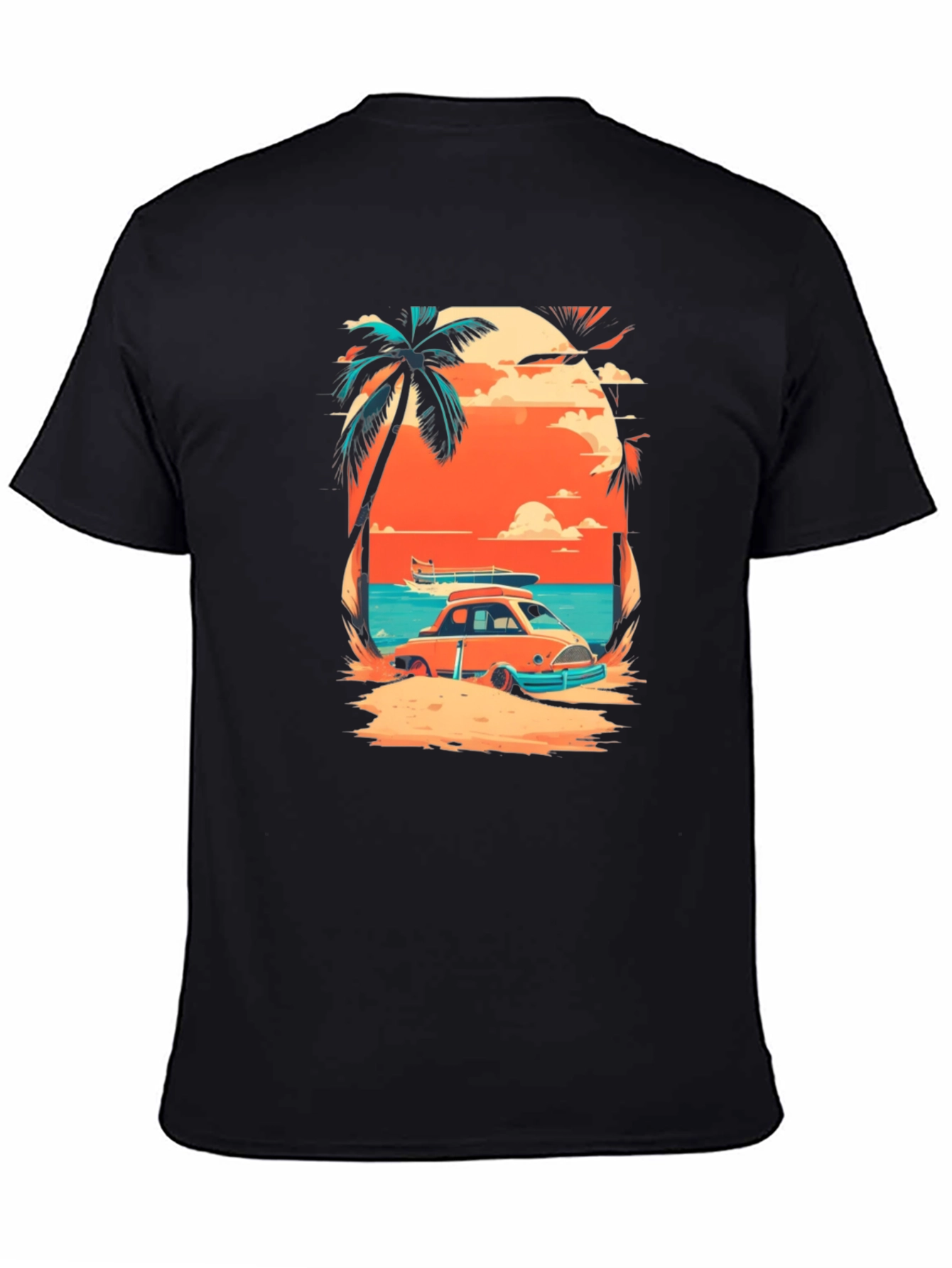 Sunset Beach Car Graphic Tee
