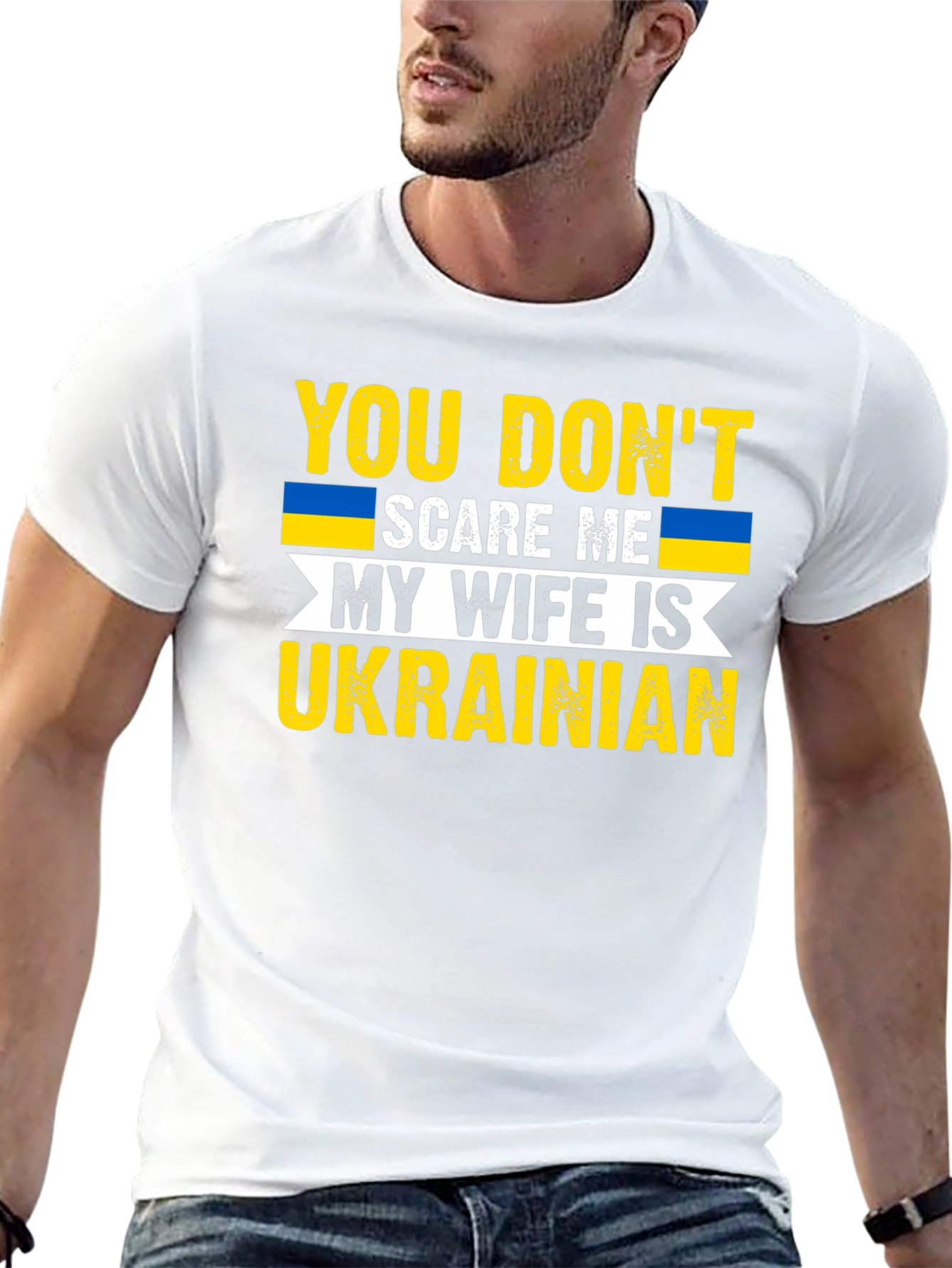 Funny Ukrainian Wife T-Shirt: You Dont Scare Me