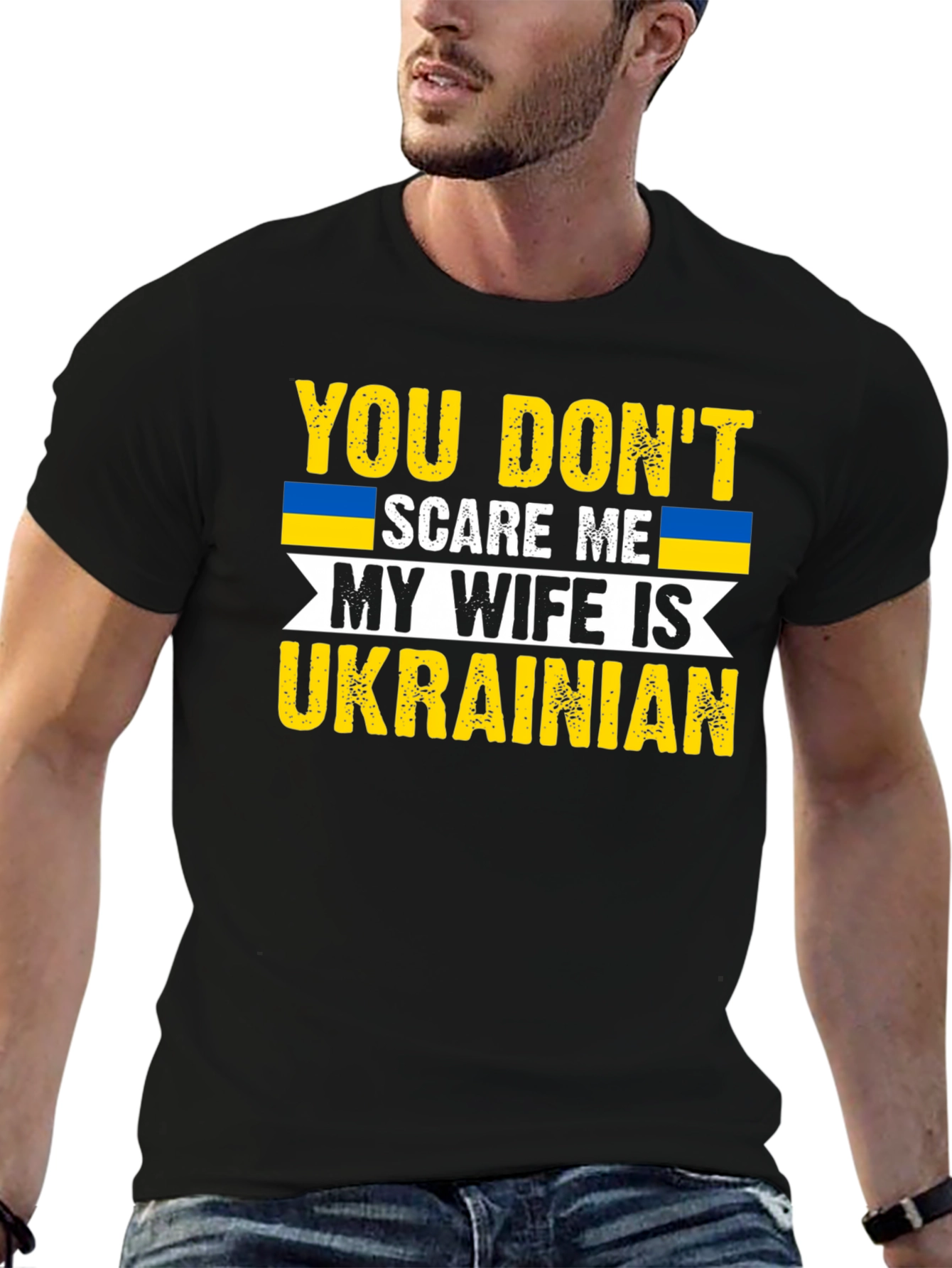 Funny Ukrainian Wife T-Shirt: You Dont Scare Me