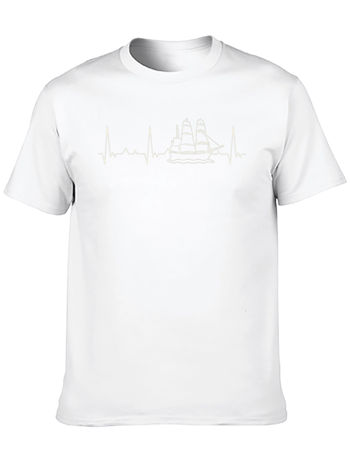 Heartbeat Sailing T-Shirt - Black Graphic Tee