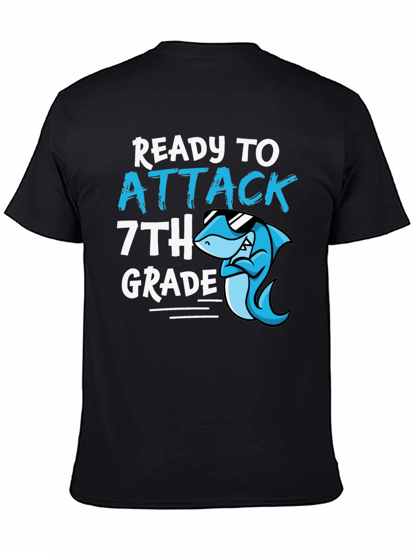 Ready to Attack 7th Grade Shark T-Shirt