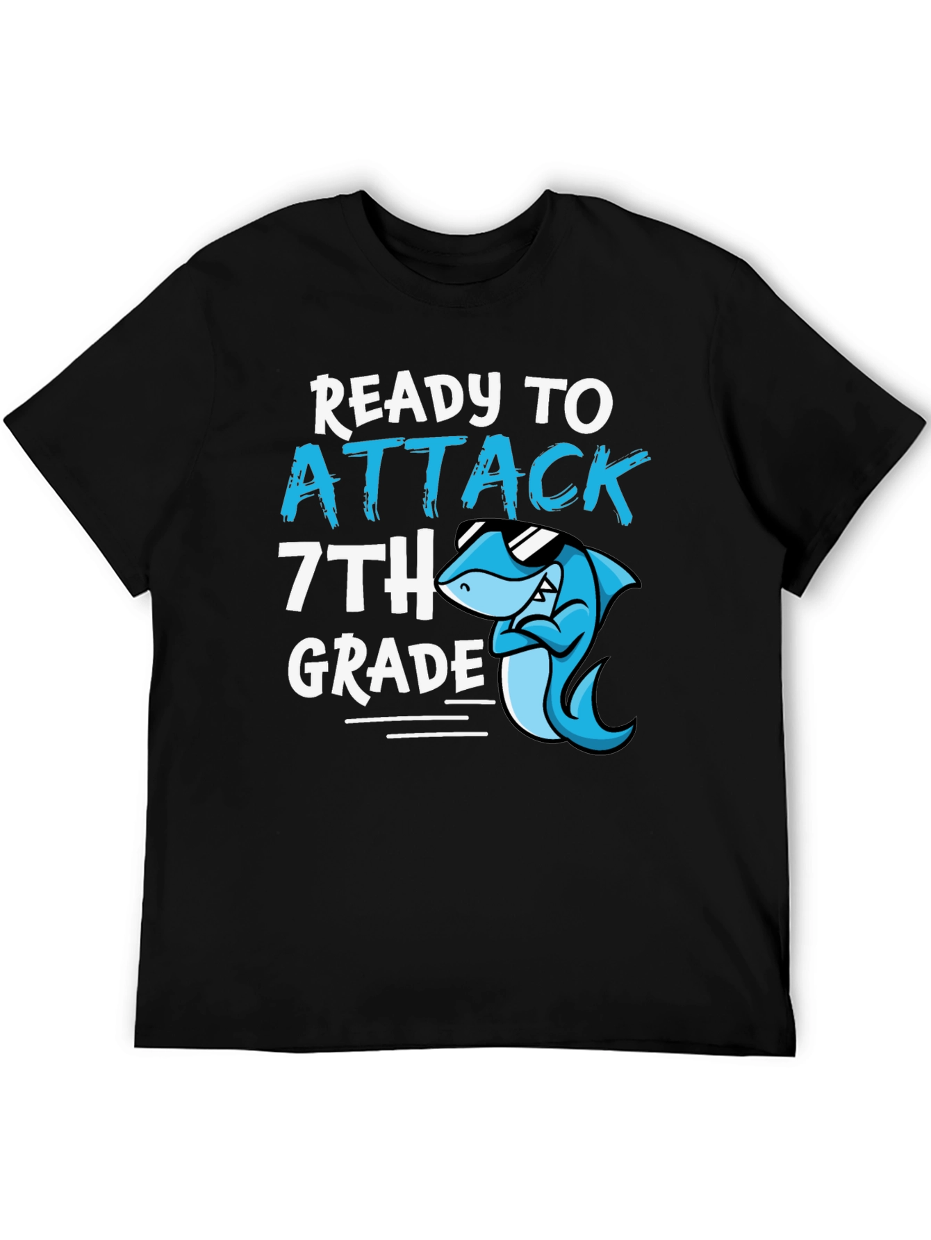 Ready to Attack 7th Grade Shark T-Shirt