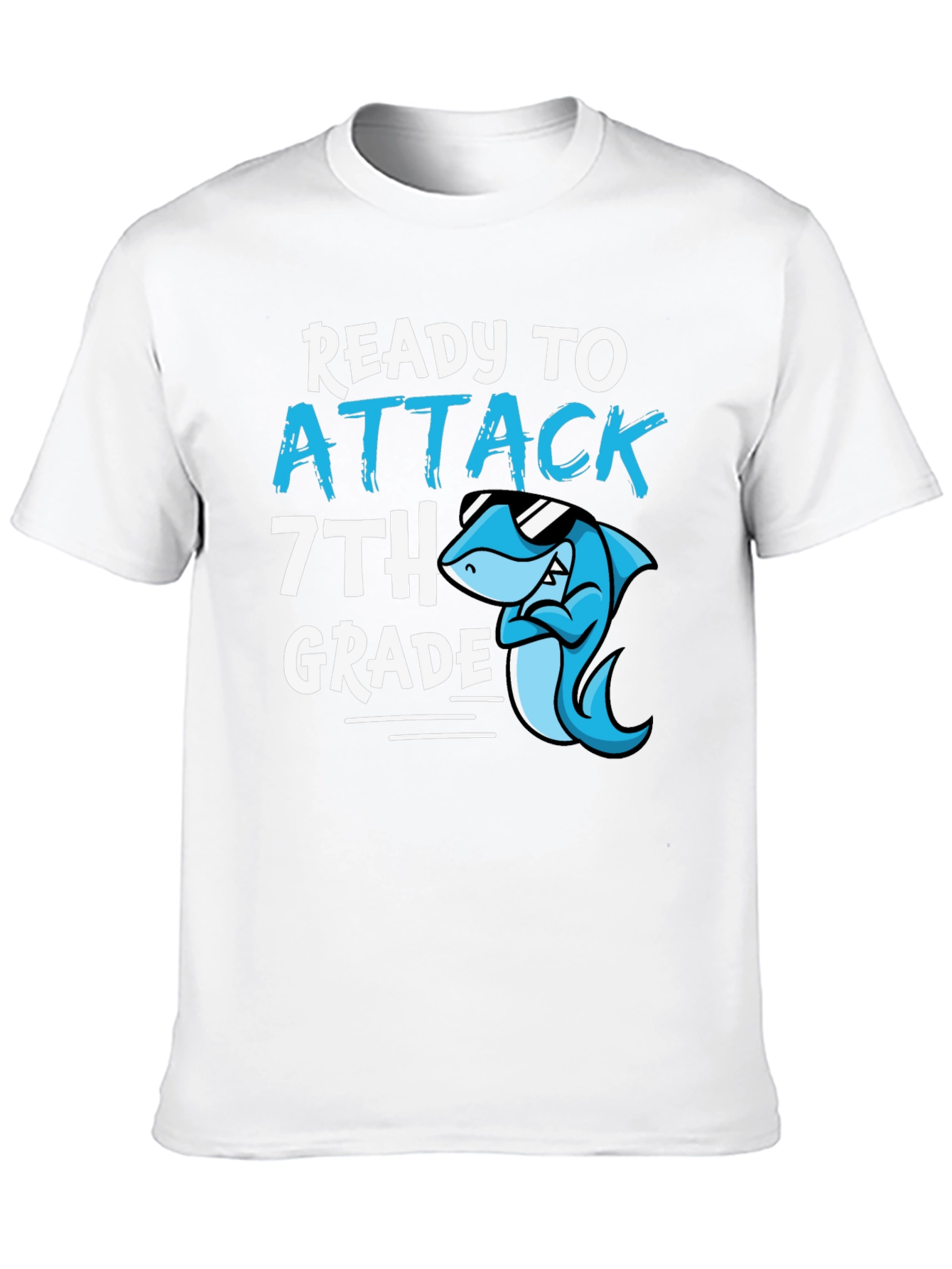 Ready to Attack 7th Grade Shark T-Shirt