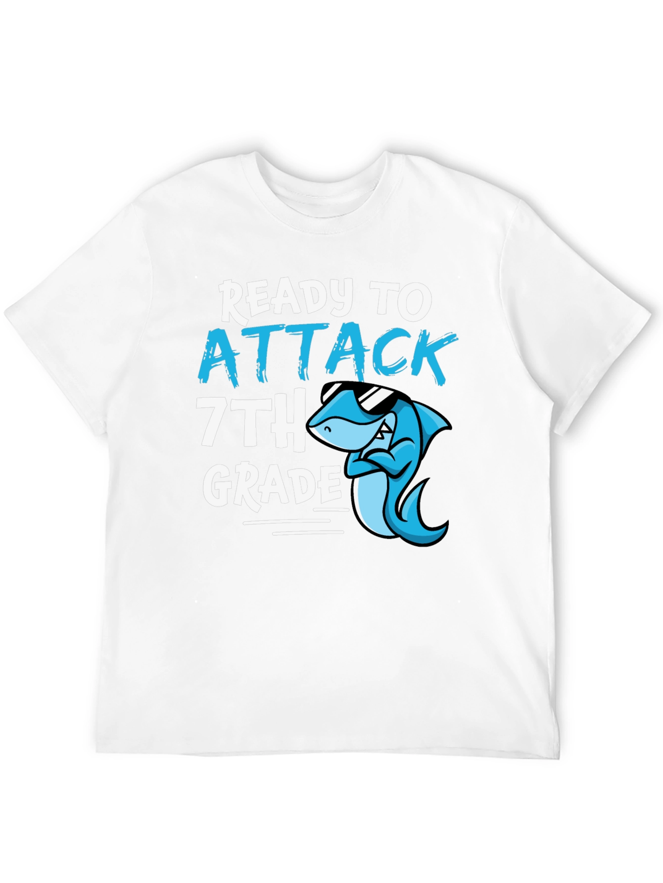 Ready to Attack 7th Grade Shark T-Shirt