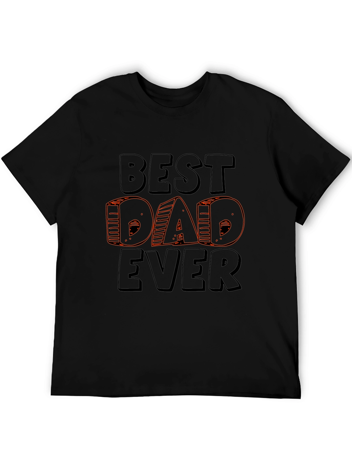 Best Dad Ever Graphic T-Shirt - Black