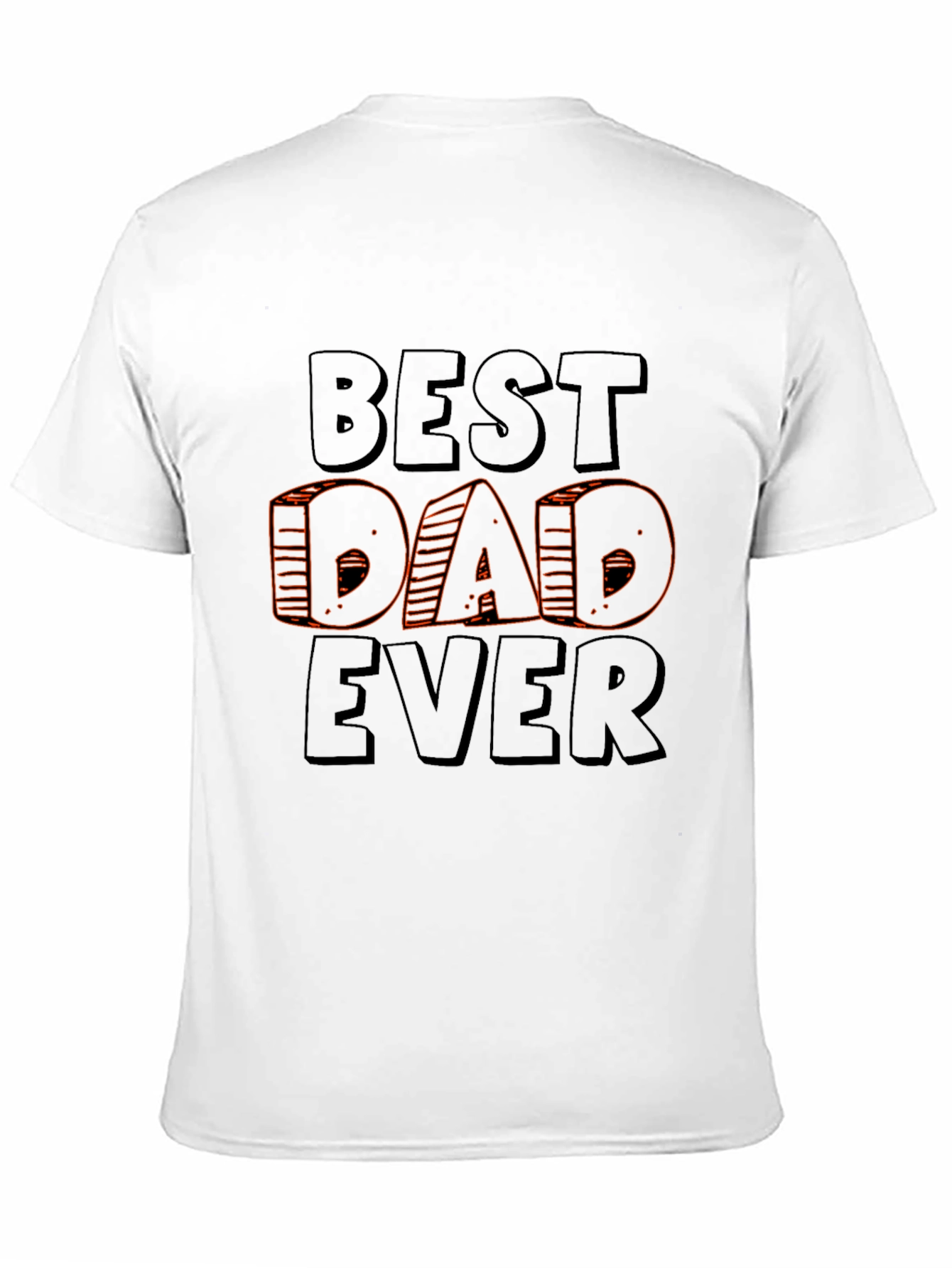 Best Dad Ever Graphic T-Shirt - Black