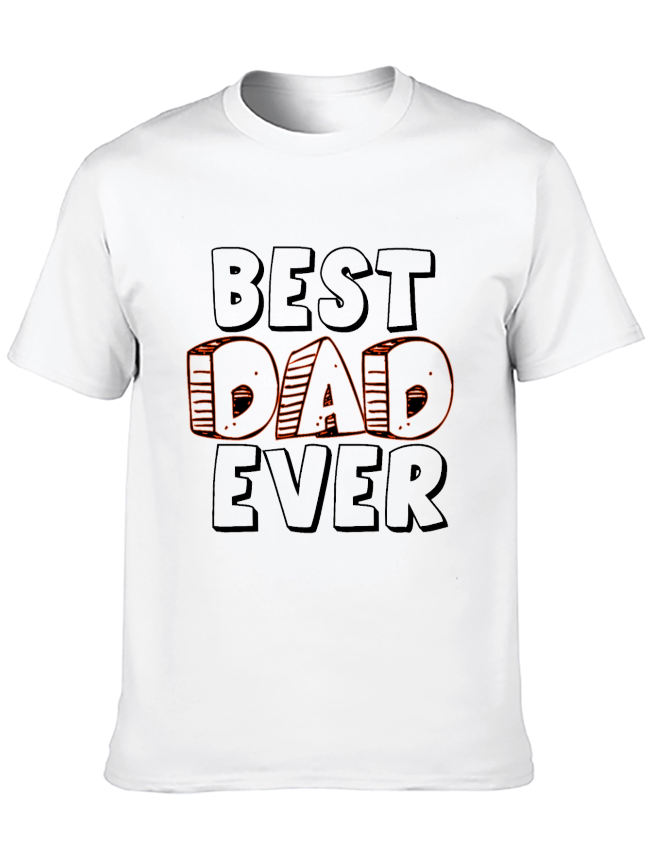 Best Dad Ever Graphic T-Shirt - Black