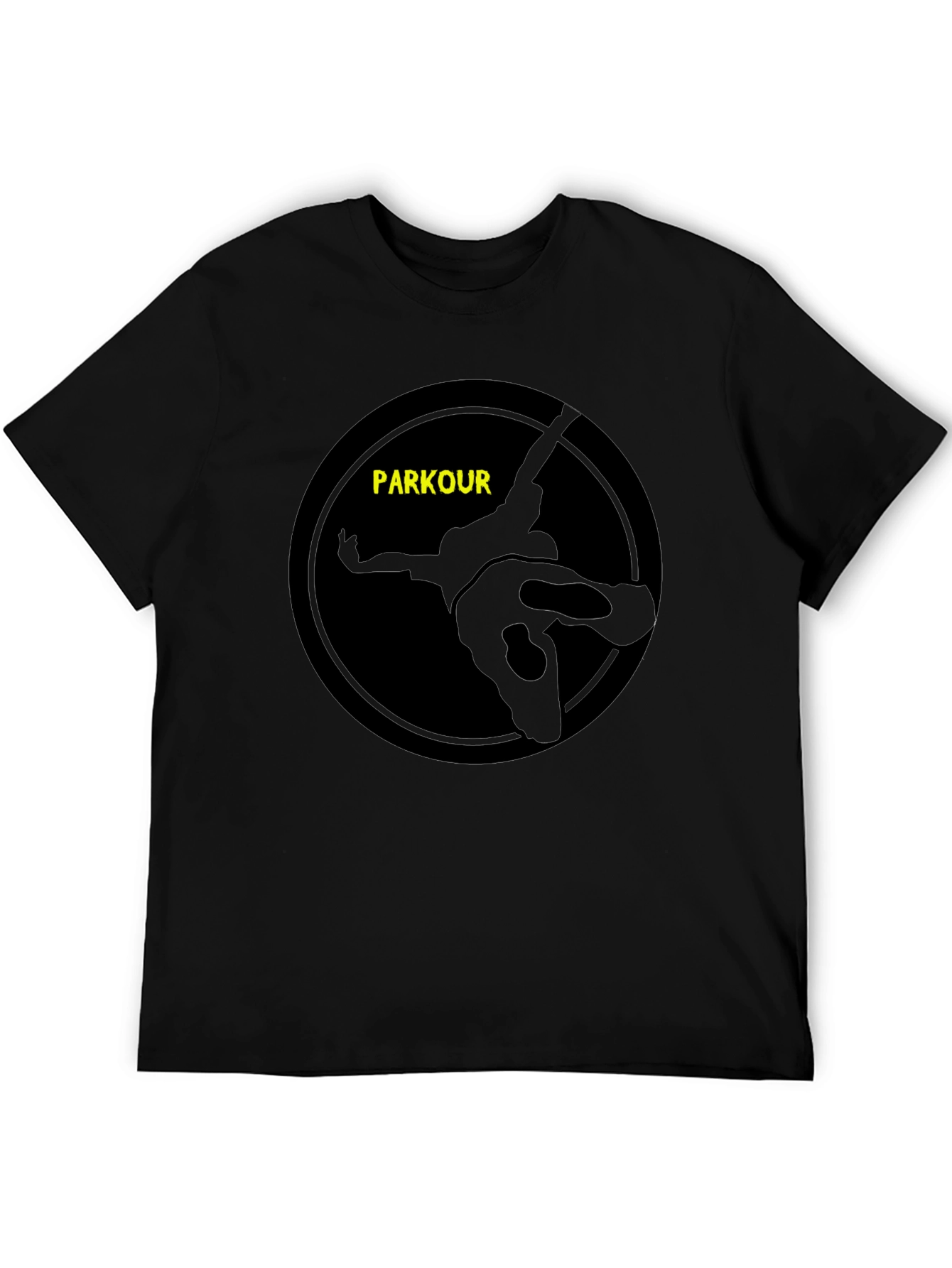Parkour Silhouette Graphic Tee - Black
