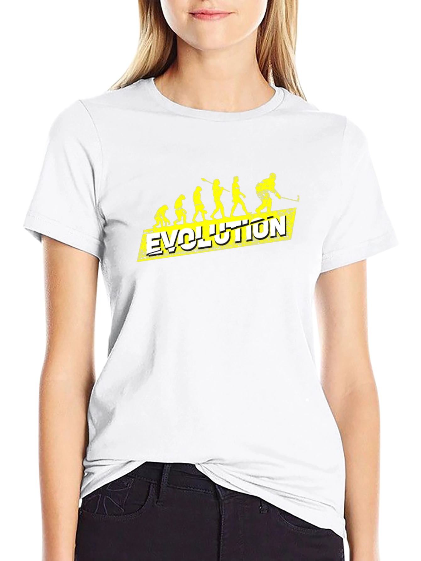 Hockey Evolution Graphic T-Shirt - Cool Sports Tee