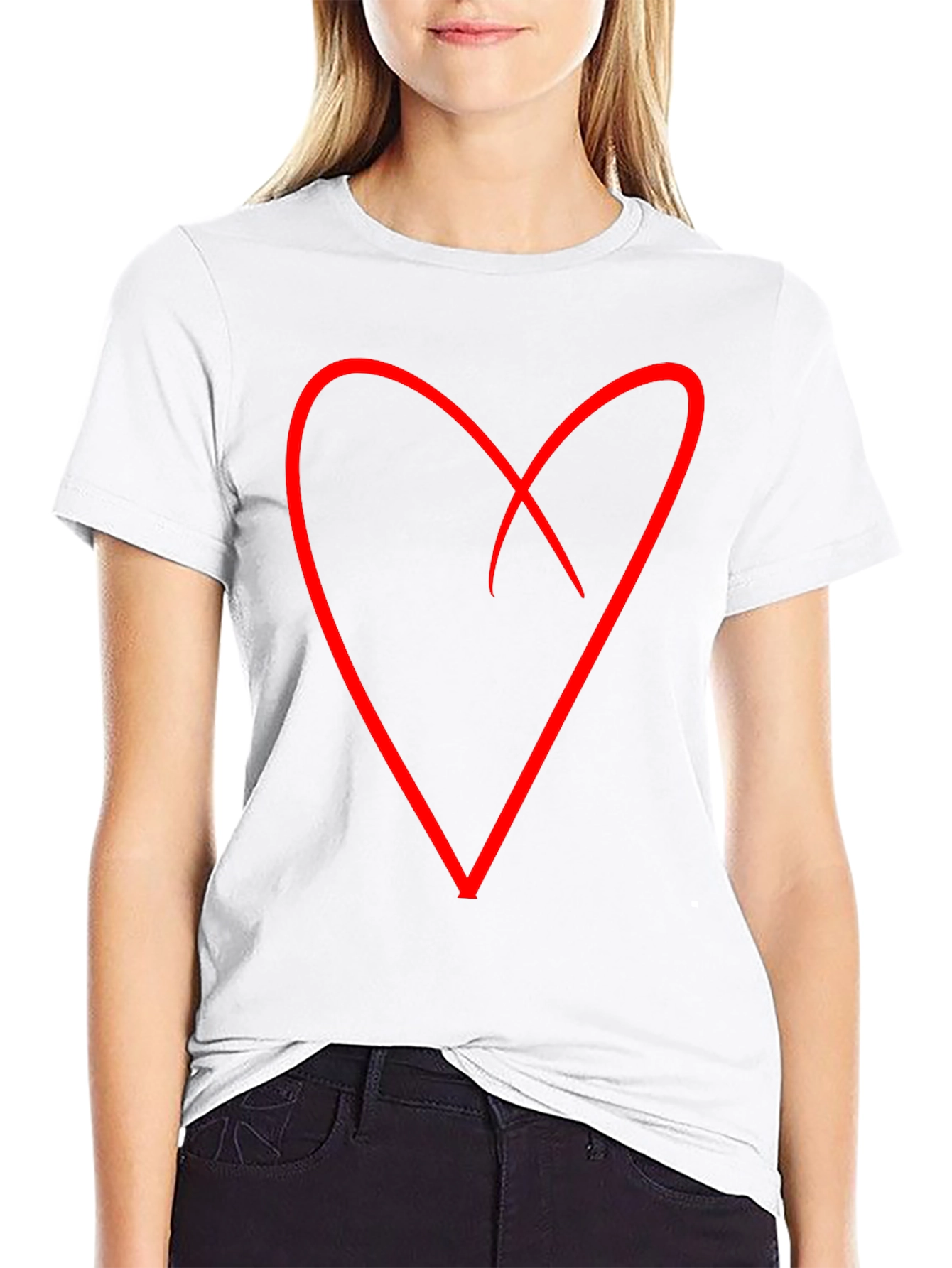 Heart Graphic Black T-Shirt