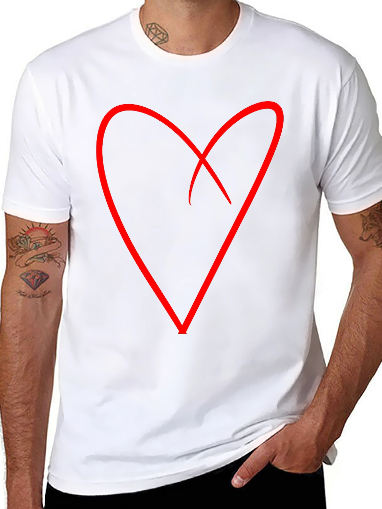 Heart Graphic Black T-Shirt