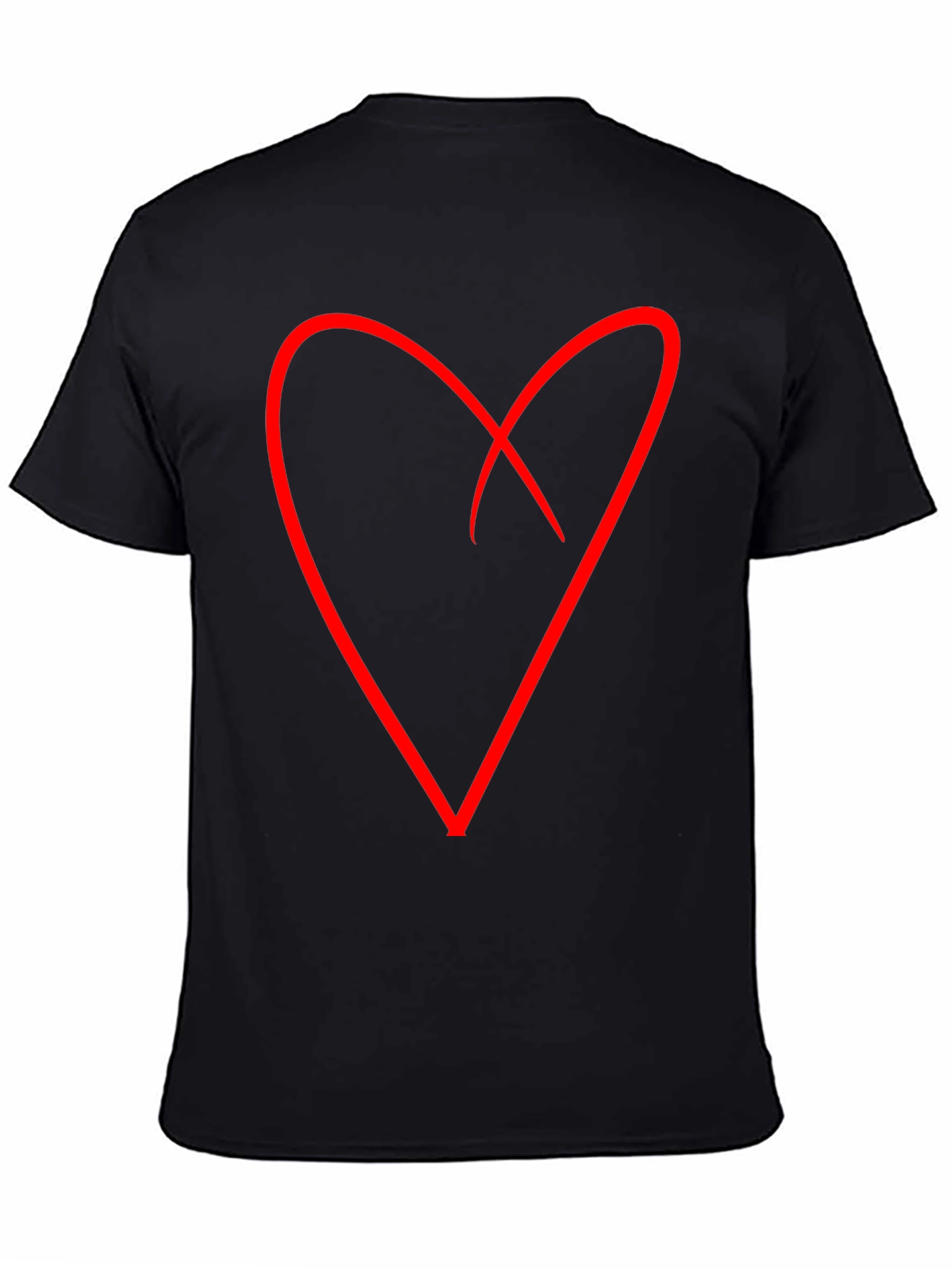 Heart Graphic Black T-Shirt
