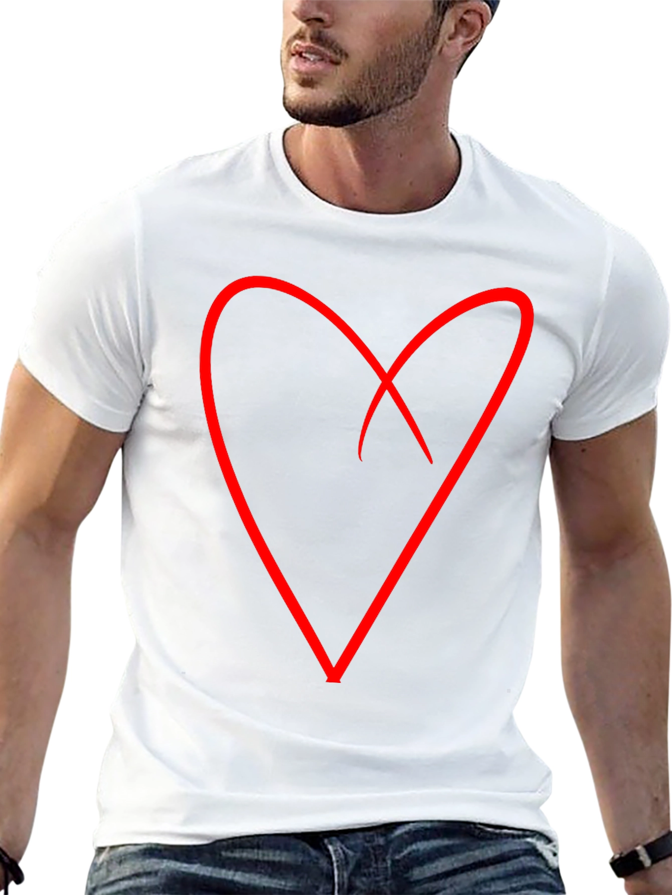 Heart Graphic Black T-Shirt
