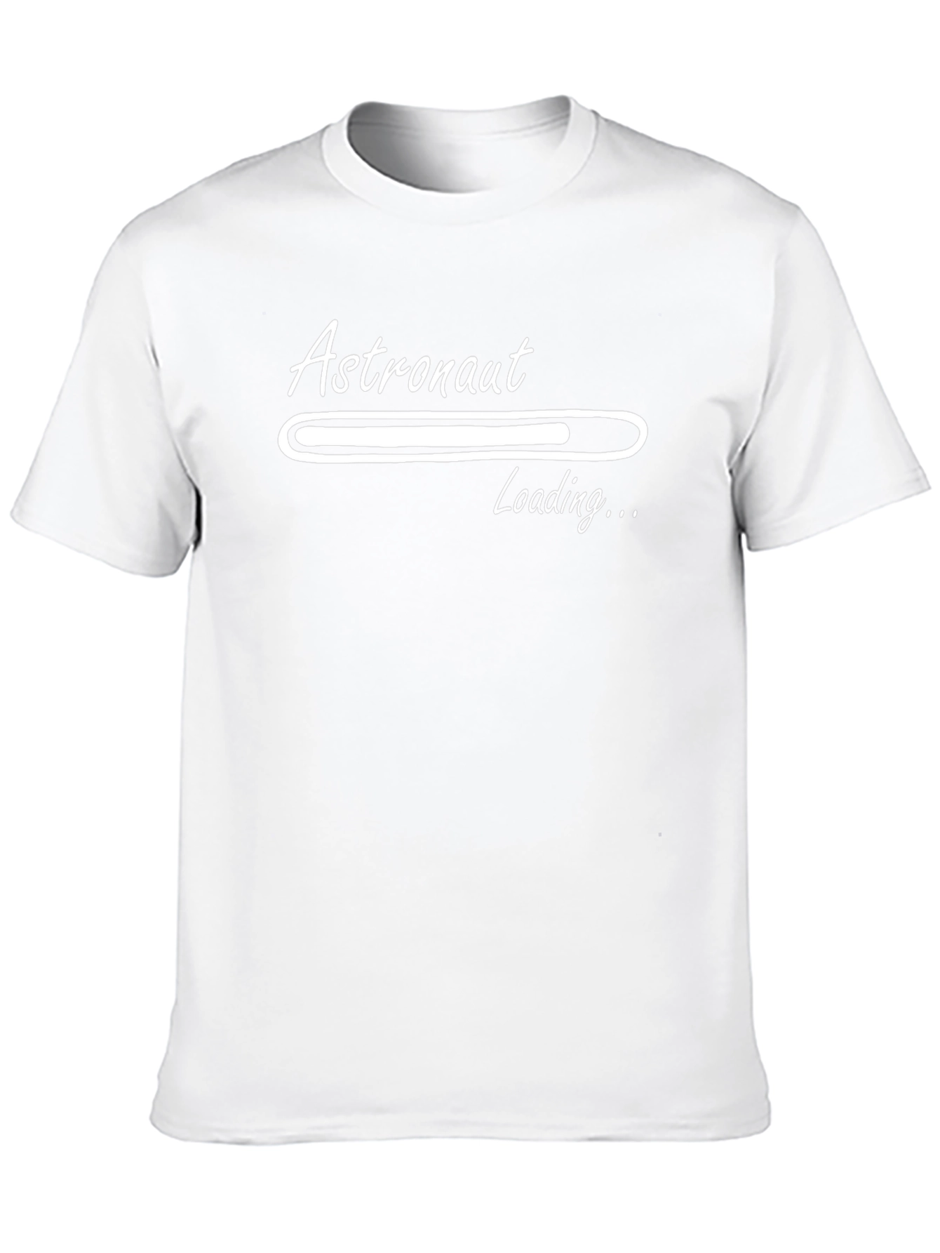 Astronaut Loading Graphic Tee - Black Cotton T-Shirt