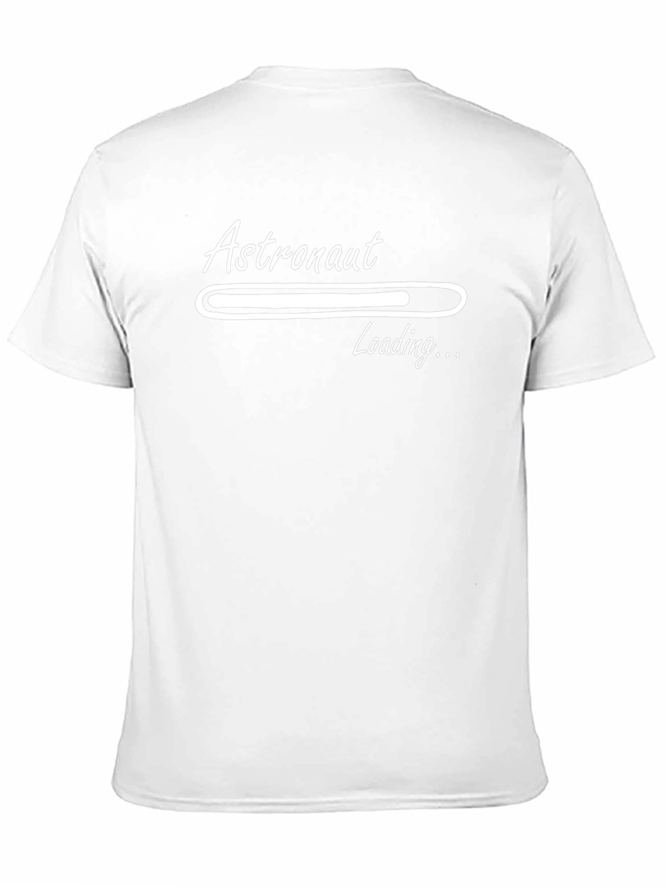 Astronaut Loading Graphic Tee - Black Cotton T-Shirt