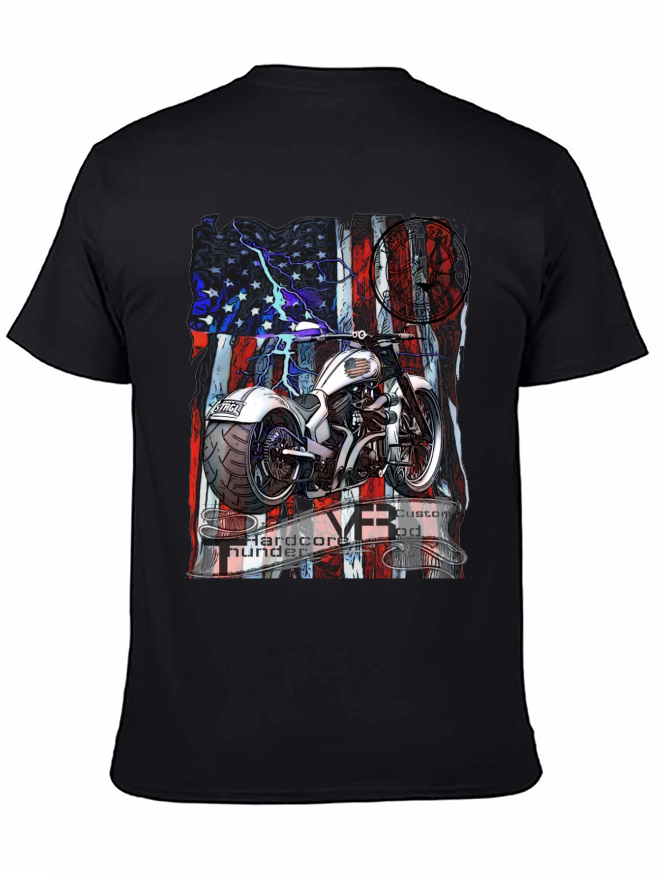Motorcycle Hardcore Thunder Custom T-Shirt