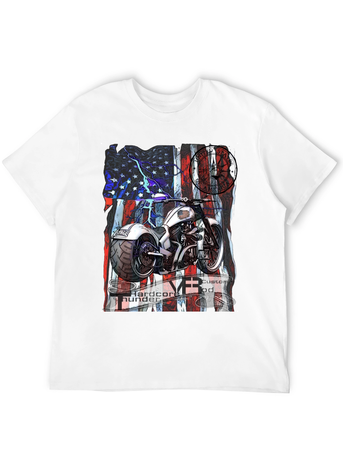 Motorcycle Hardcore Thunder Custom T-Shirt