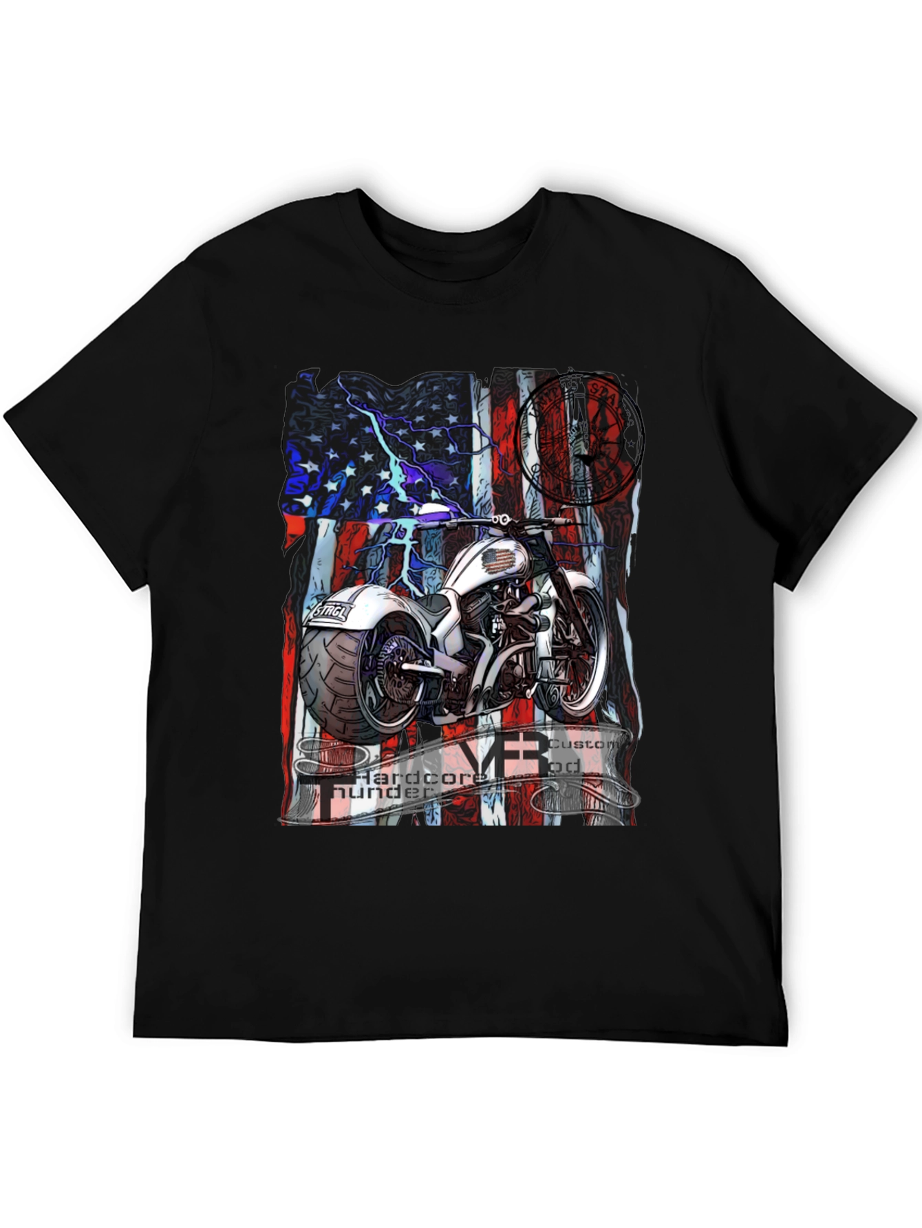 Motorcycle Hardcore Thunder Custom T-Shirt