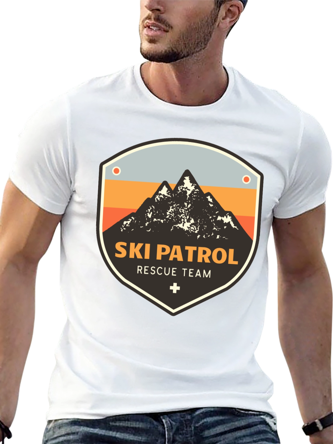 Ski Patrol Rescue Team Graphic T-Shirt