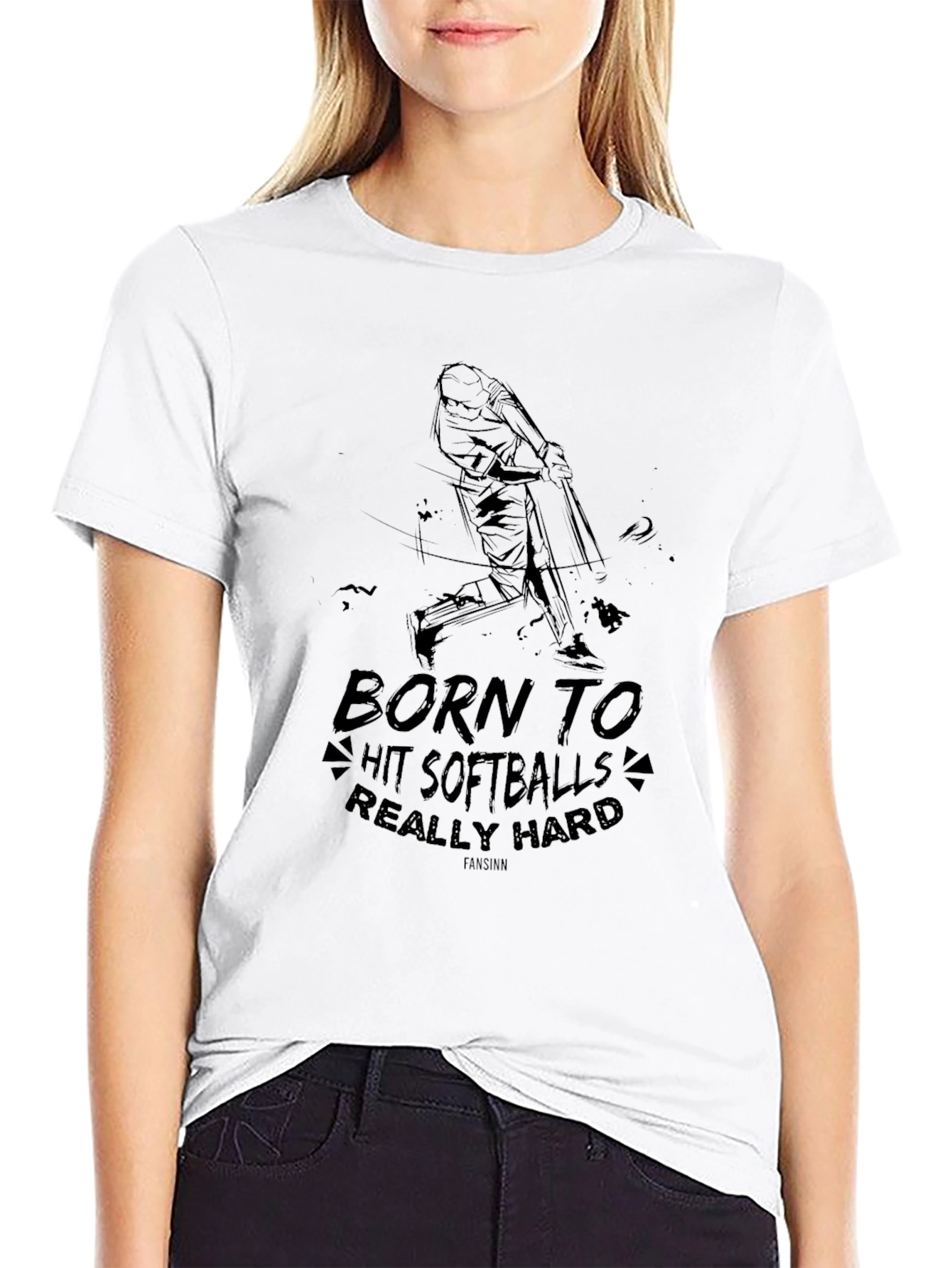 Born To Hit Softballs T-Shirt