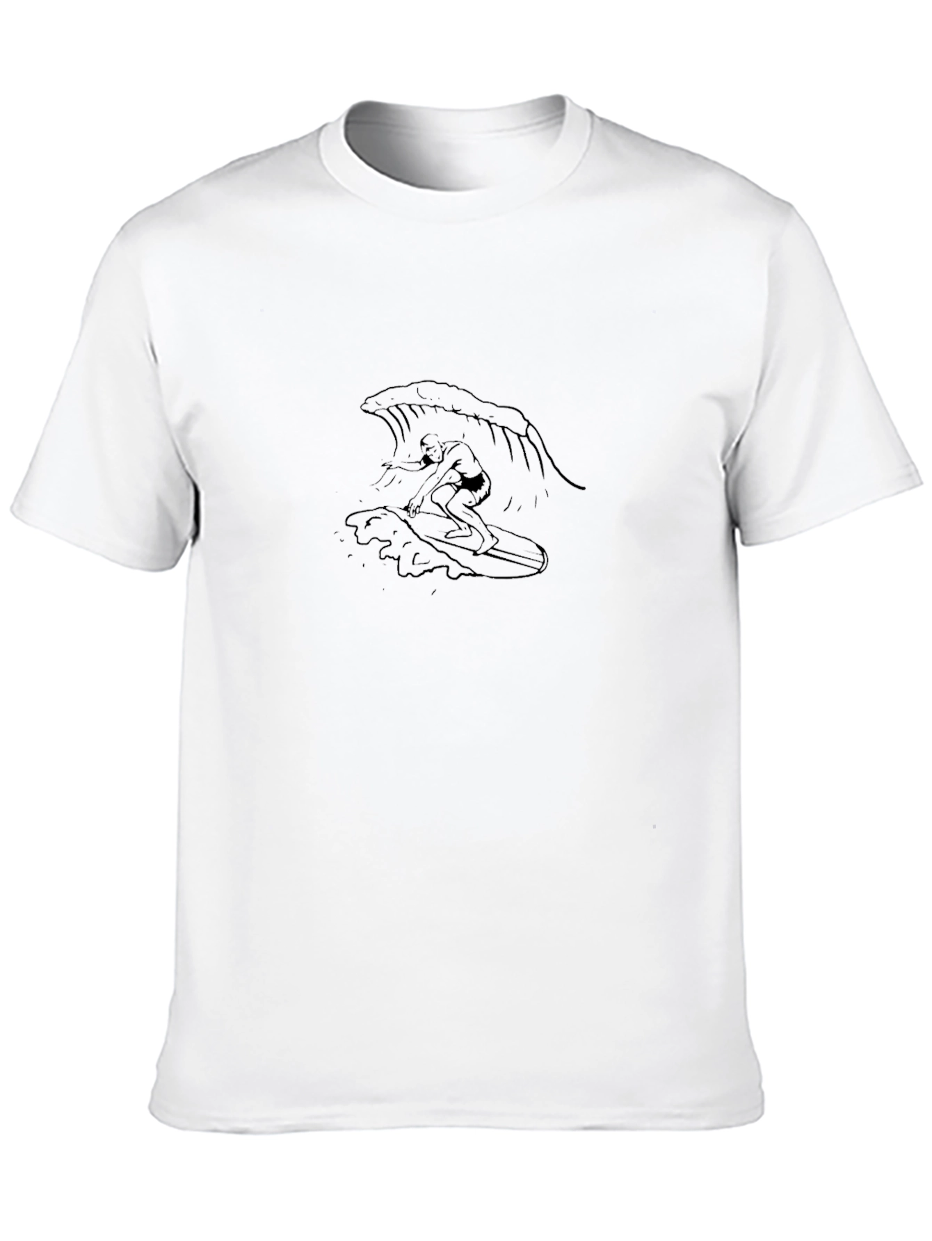 Black Wave Surfer Graphic Tee