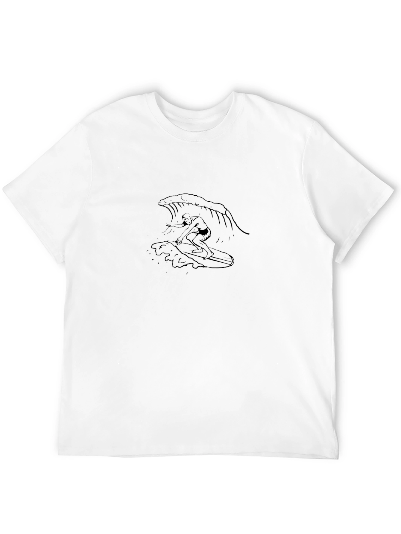 Black Wave Surfer Graphic Tee