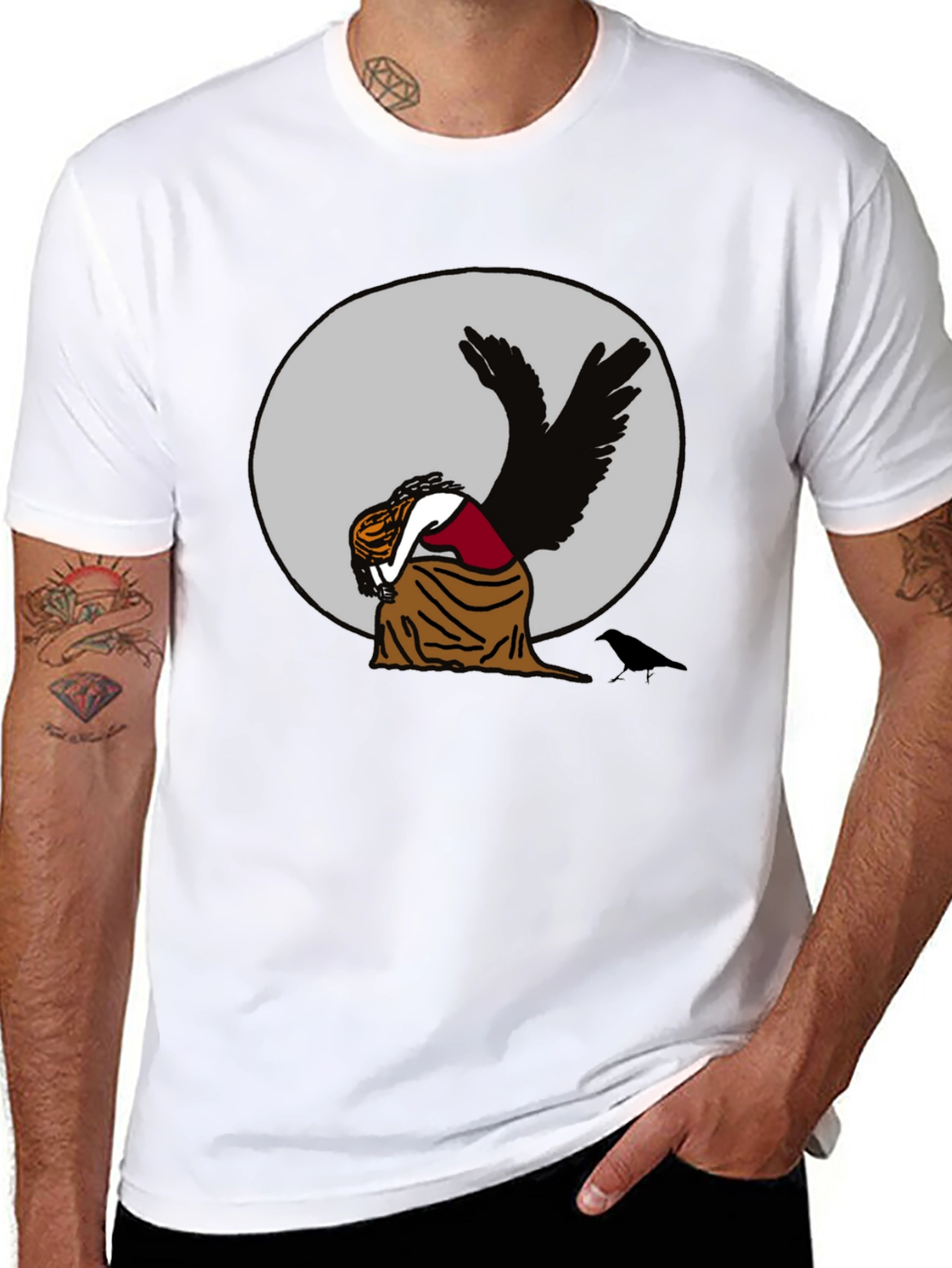 Ravens Embrace T-Shirt - Unique Graphic Tee