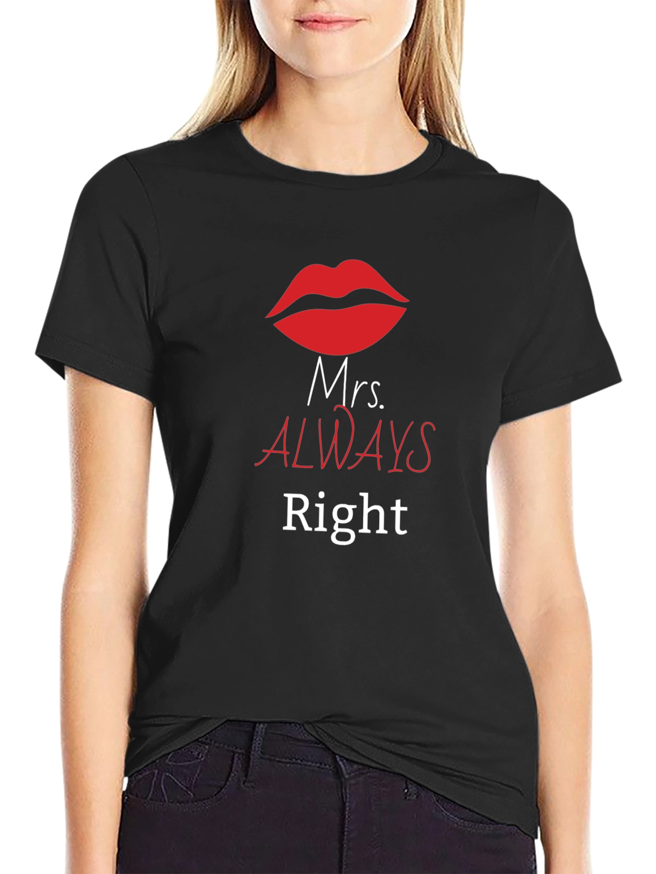 Mrs. Always Right Graphic Tee - Husband Gift
