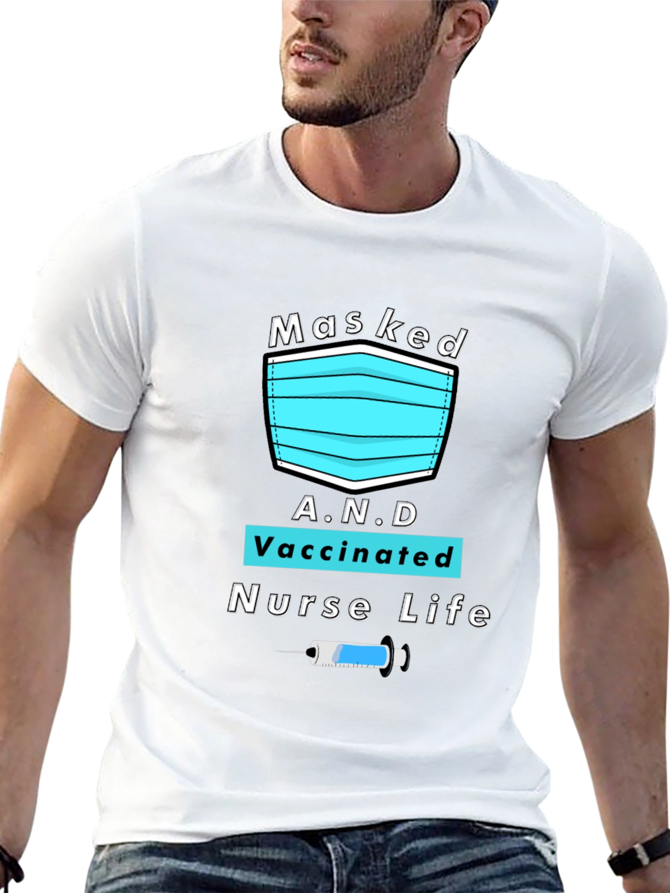 Masked Vaccinated Nurse Life T-Shirt
