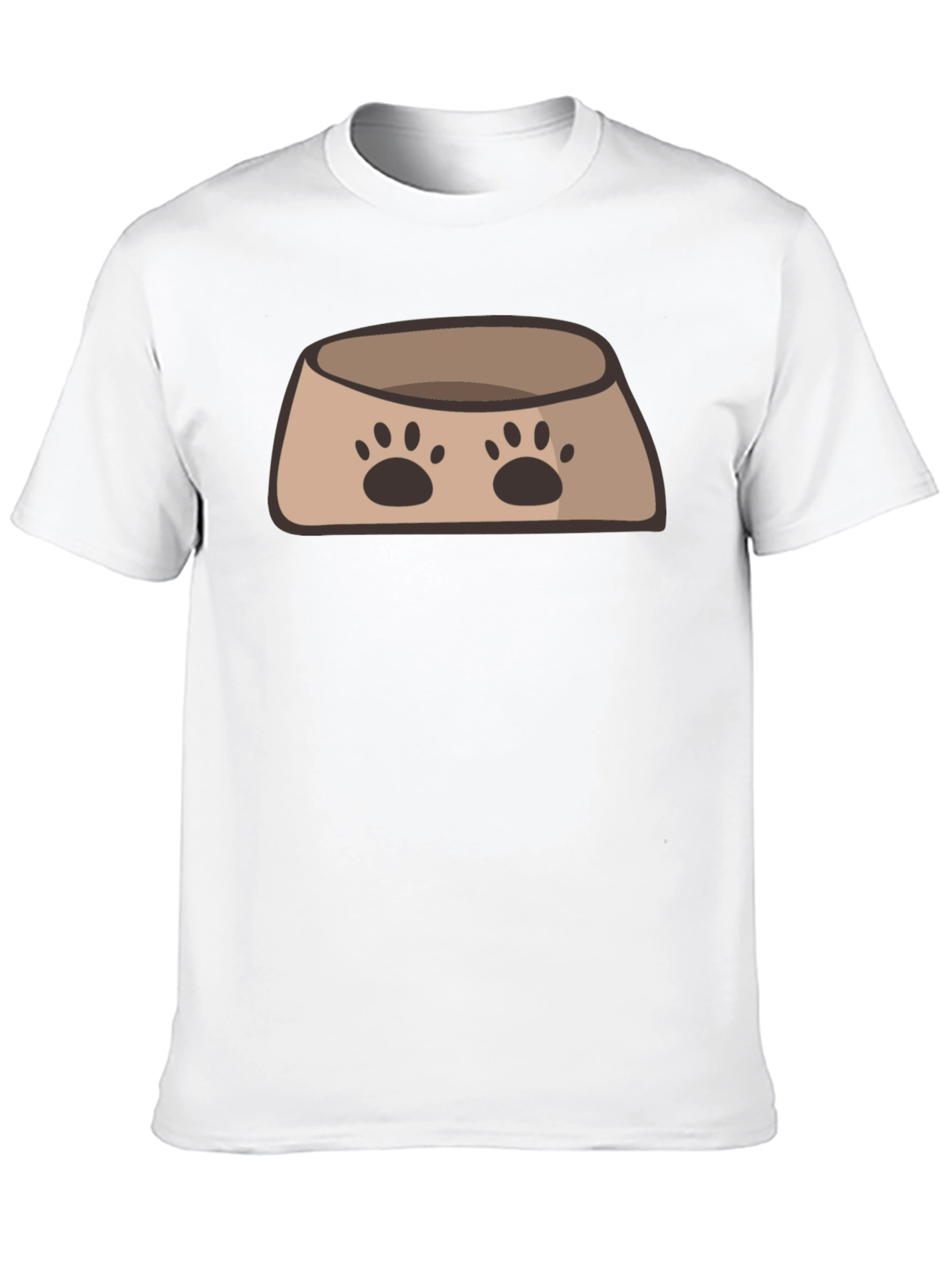 Dog Bowl Graphic T-Shirt - Cute Pet Lover Tee