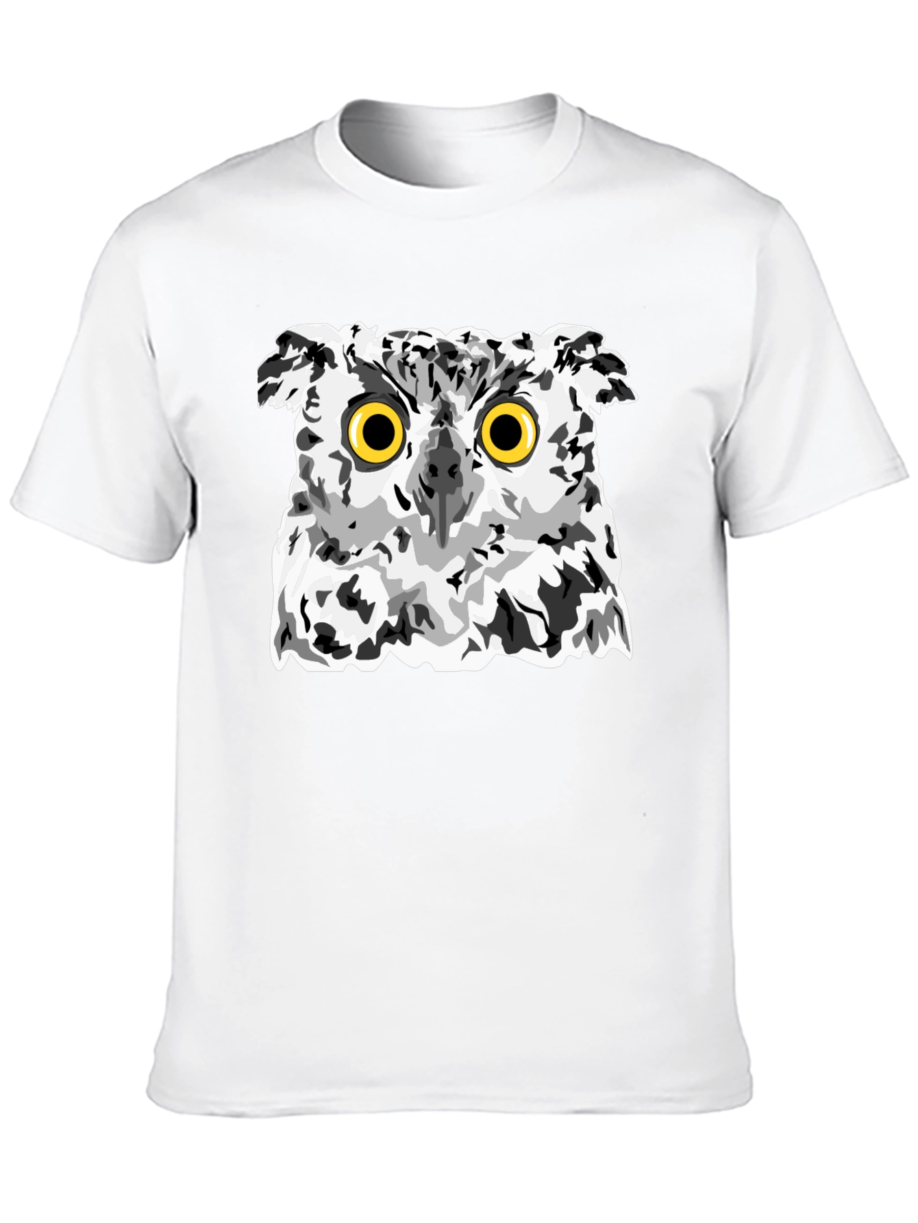 Owl Graphic Print Black T-Shirt