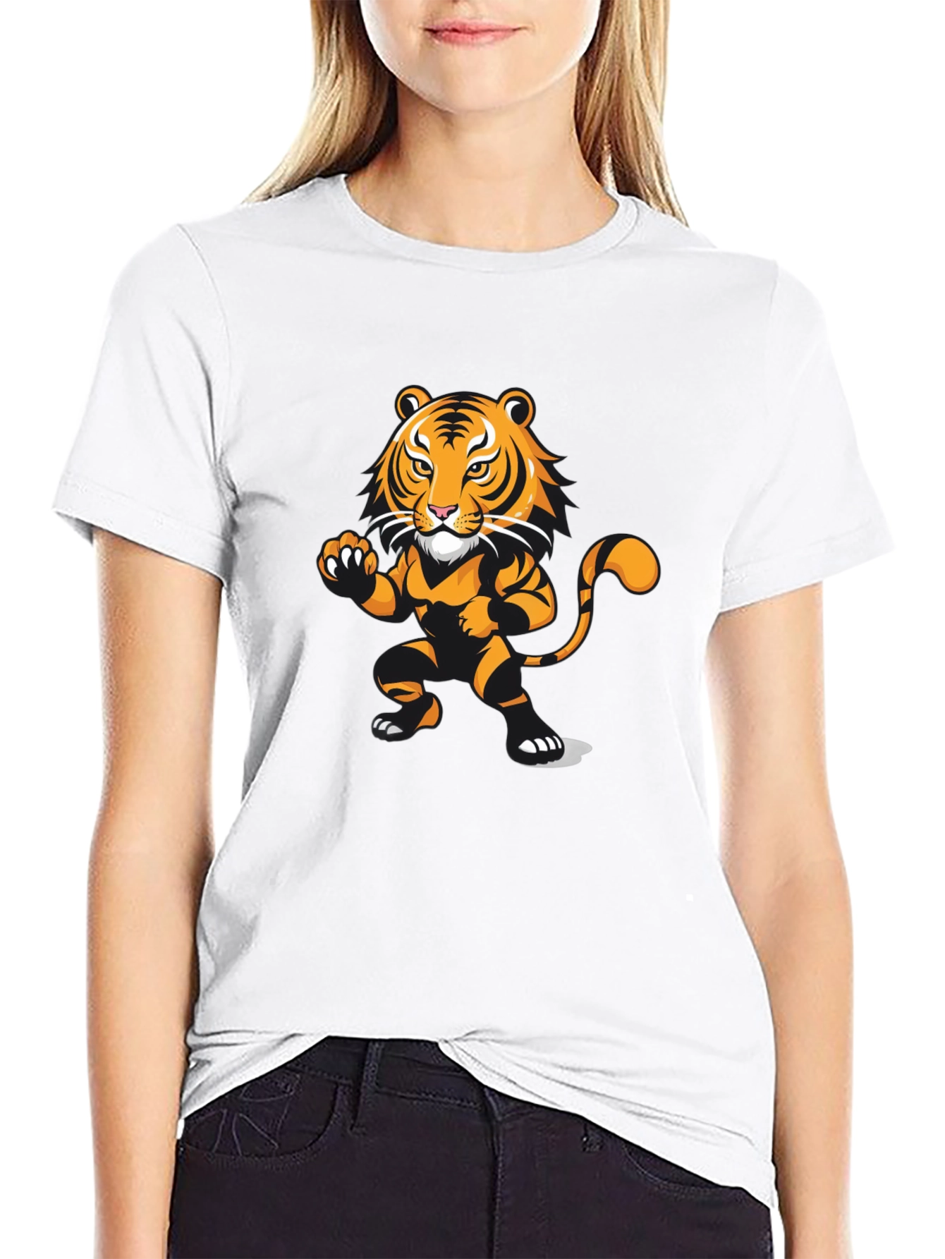Tiger Graphic Tee - Stylish Animal Print T-Shirt