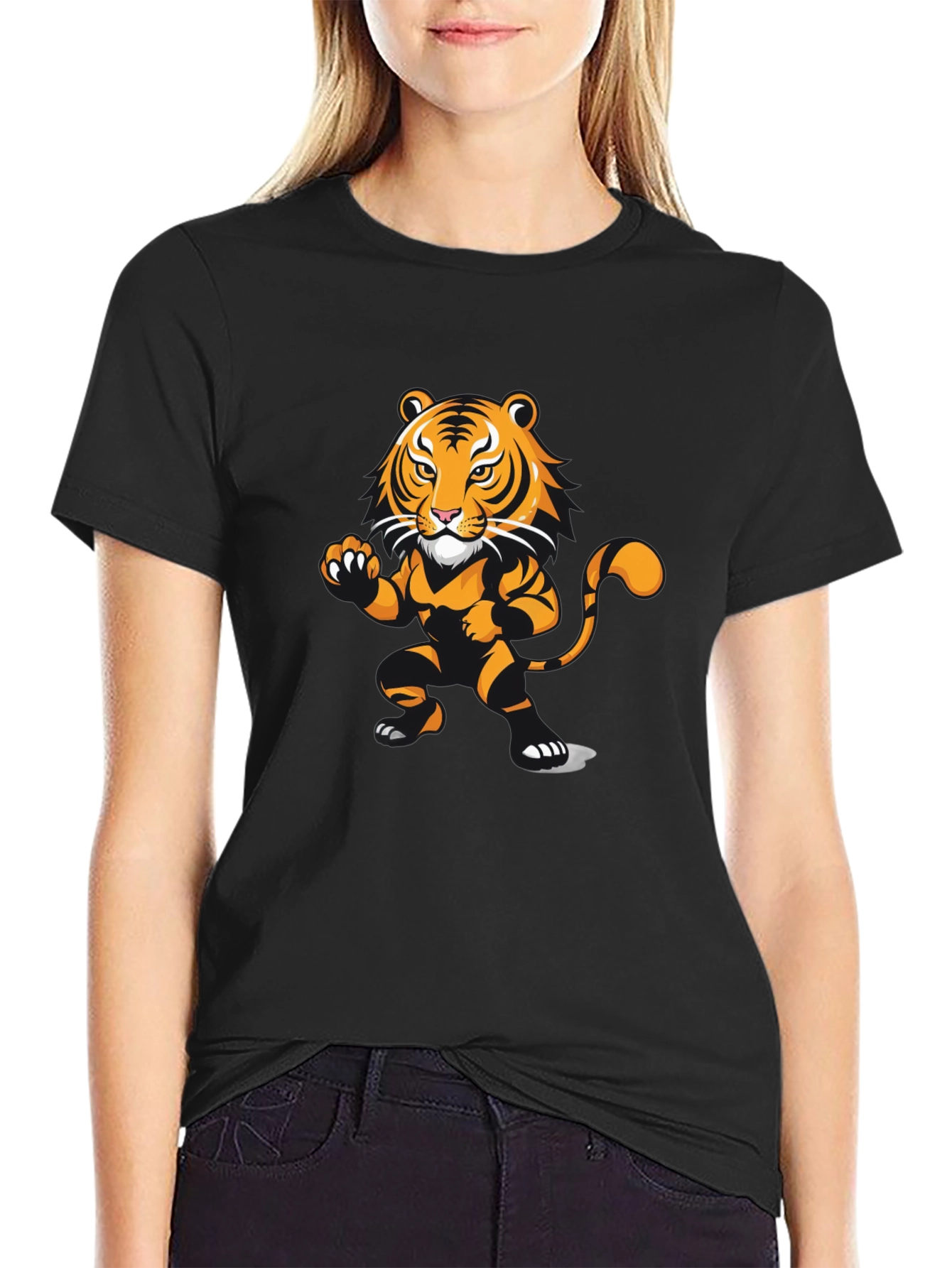 Tiger Graphic Tee - Stylish Animal Print T-Shirt
