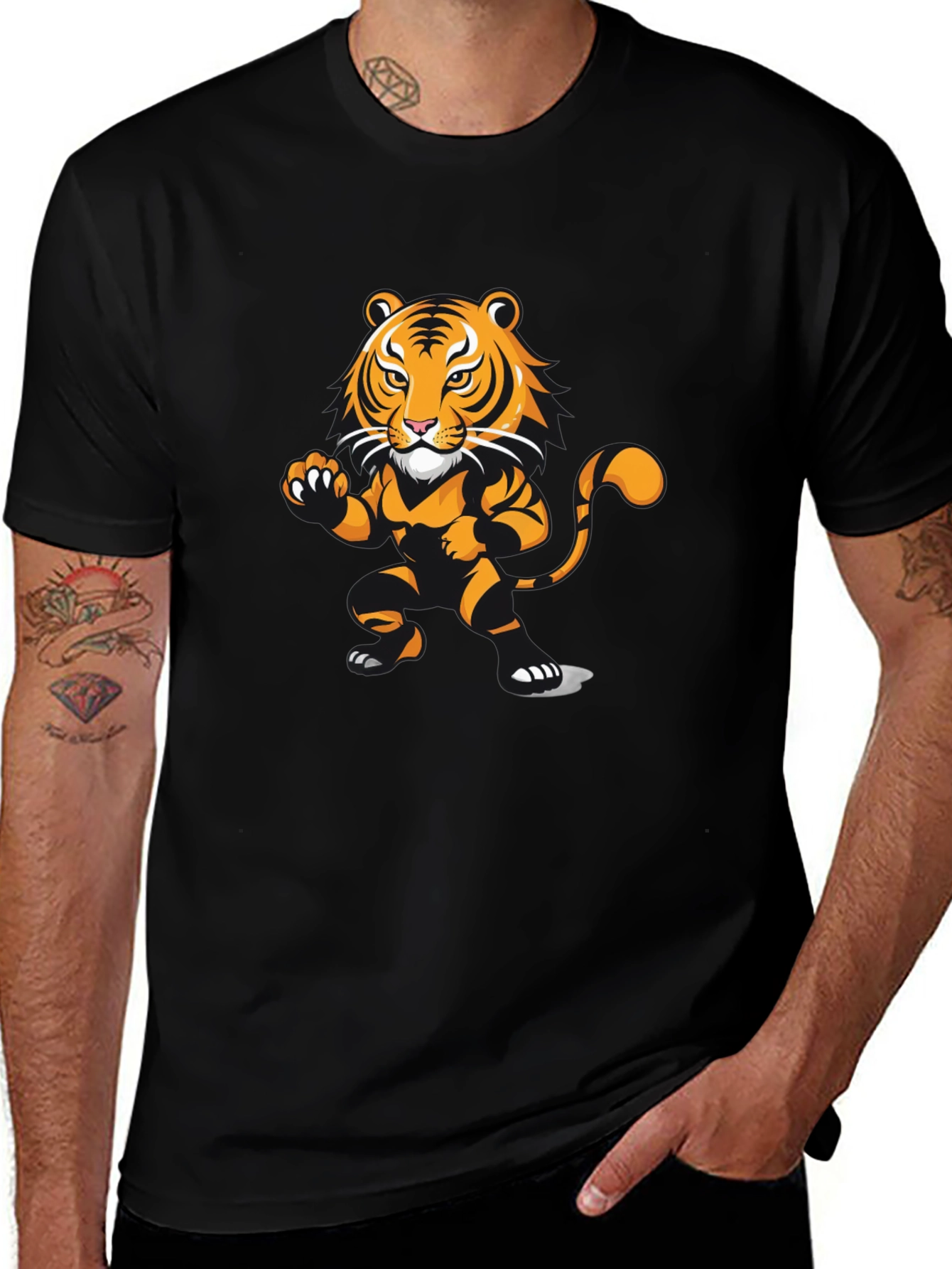 Tiger Graphic Tee - Stylish Animal Print T-Shirt