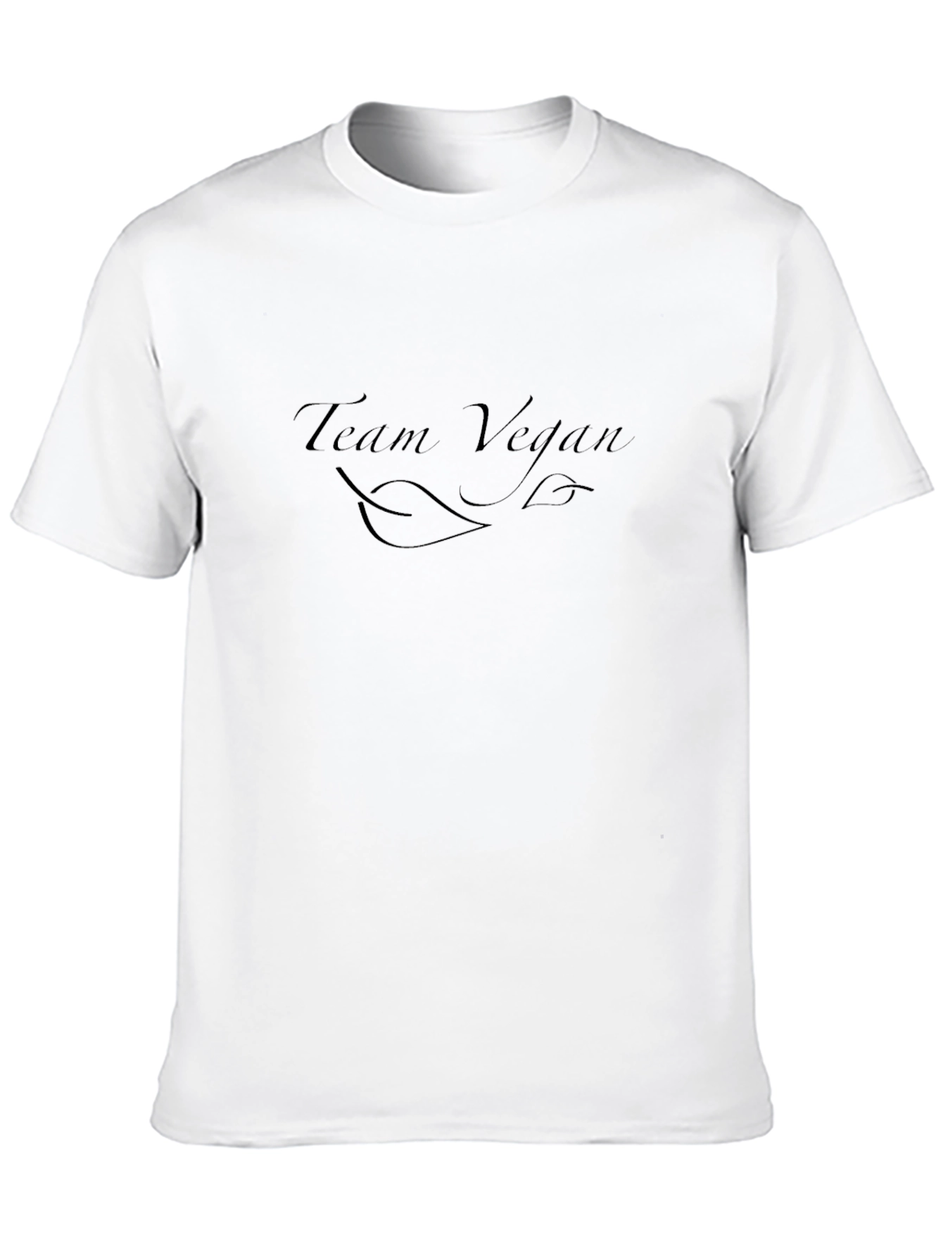 Team Vegan Graphic T-Shirt - Black Crew Neck Tee