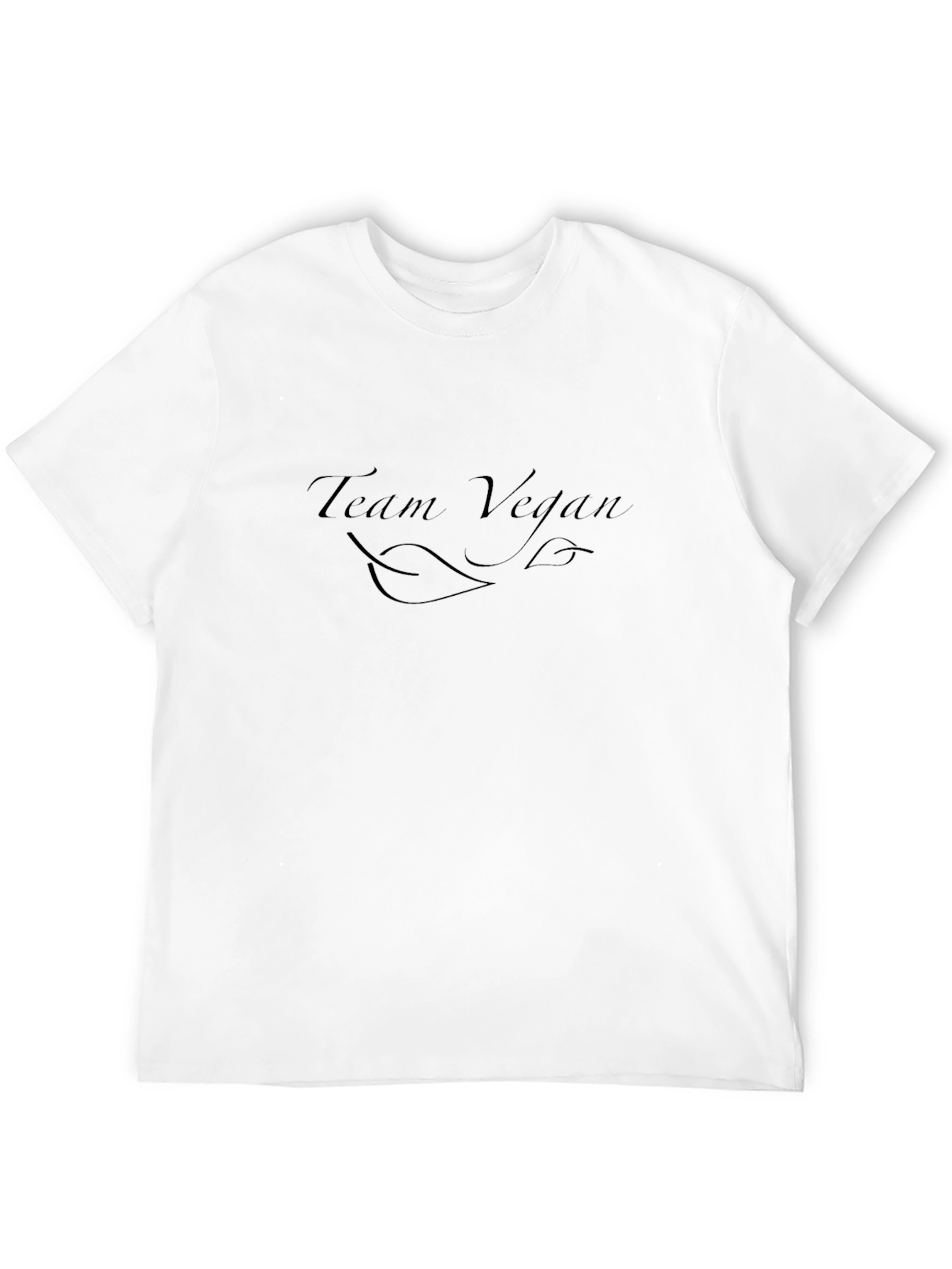 Team Vegan Graphic T-Shirt - Black Crew Neck Tee