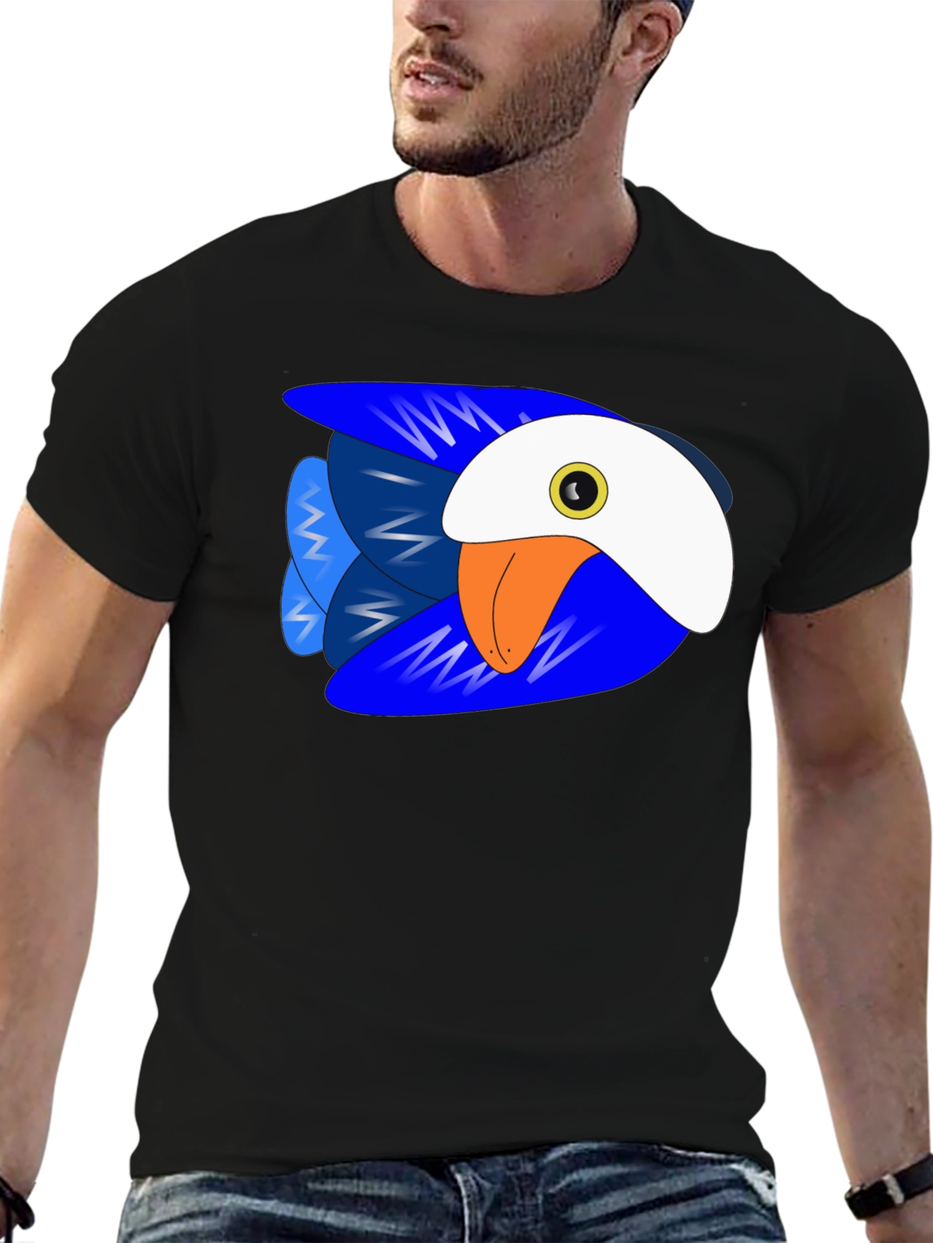 Bold Blue Bird Graphic Tee