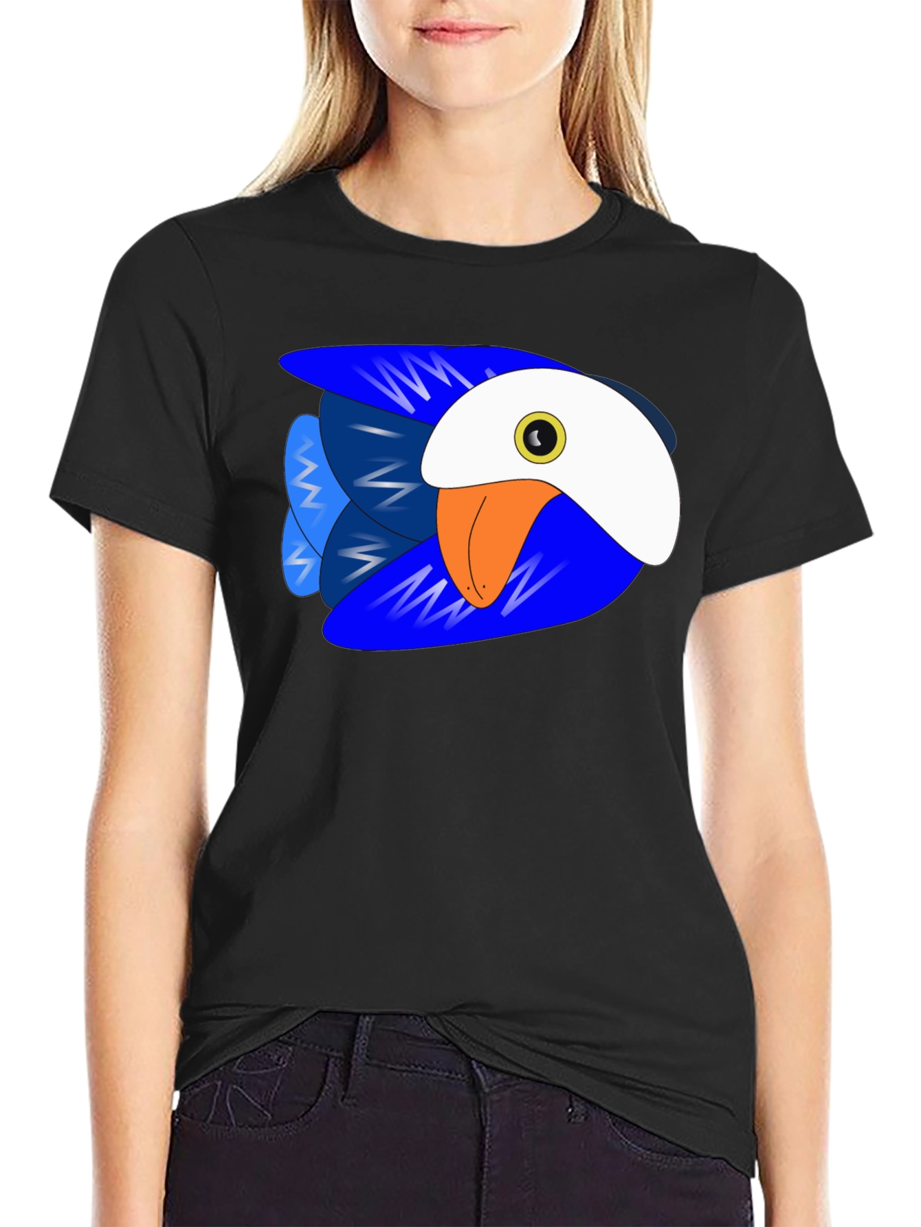 Bold Blue Bird Graphic Tee