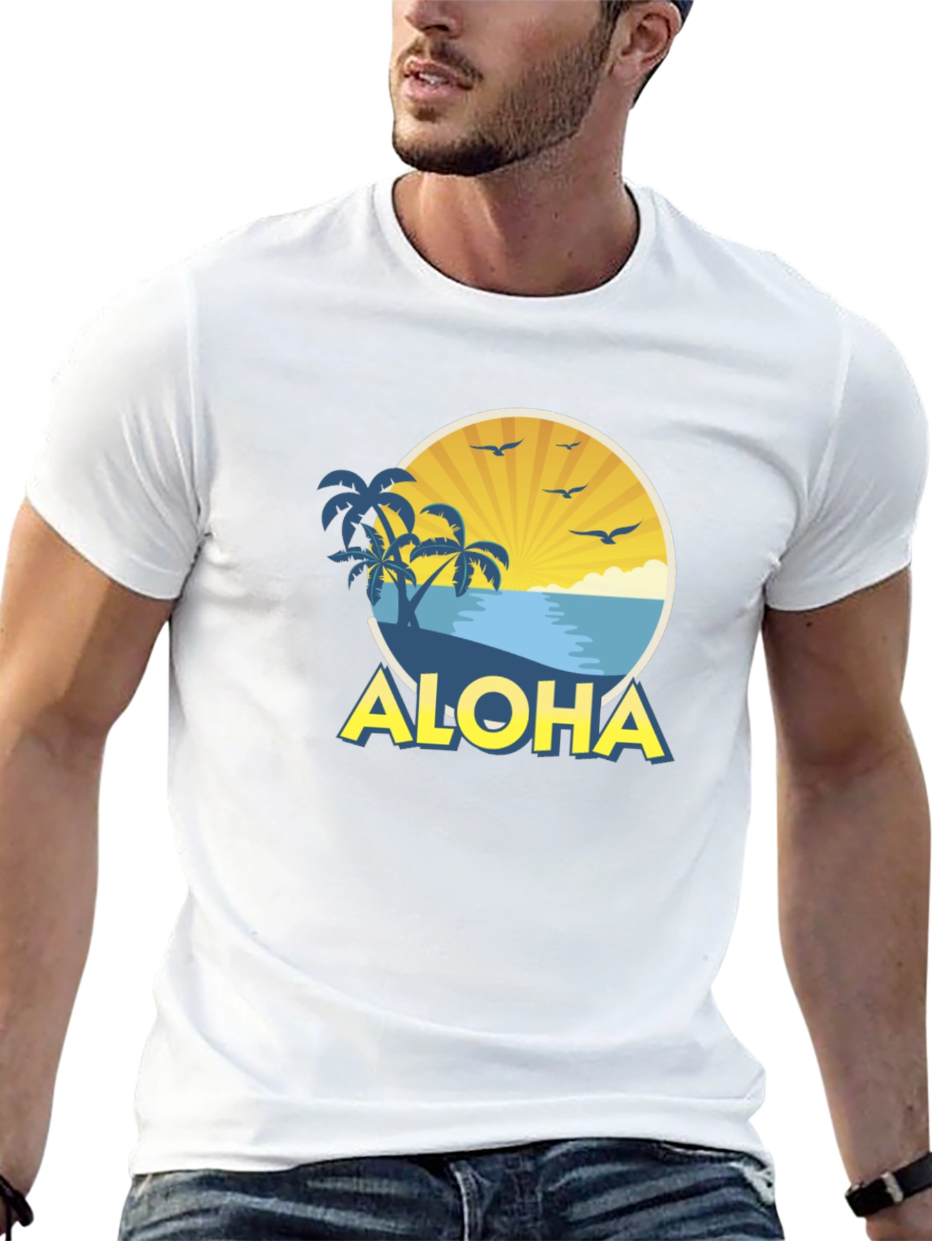 Aloha Beach Graphic Tee - Mens Black T-Shirt
