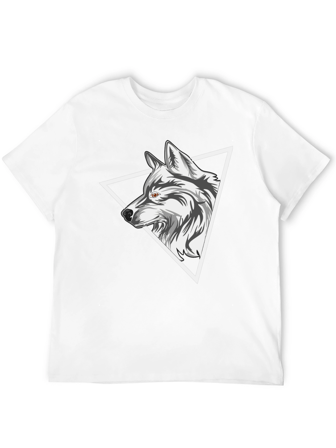 Wolf Triangle Graphic Tee - Black