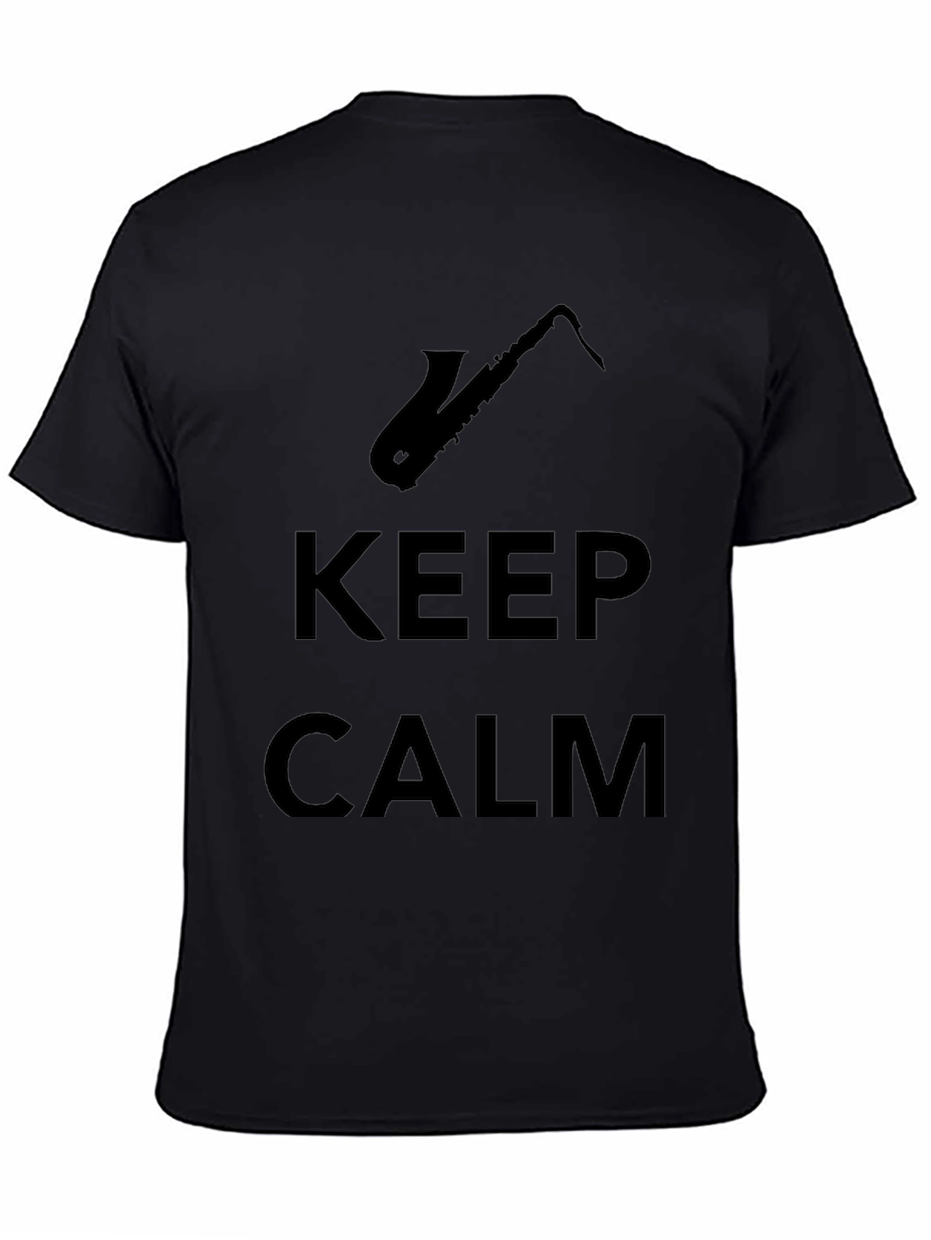 Keep Calm Saxophone T-Shirt - Black