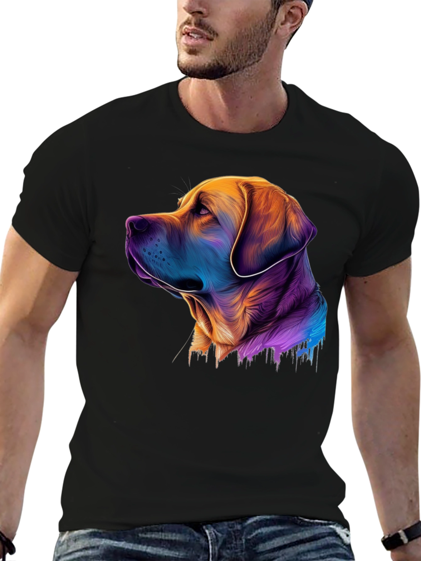 Dog Art T-Shirt - Vibrant Labrador Tee