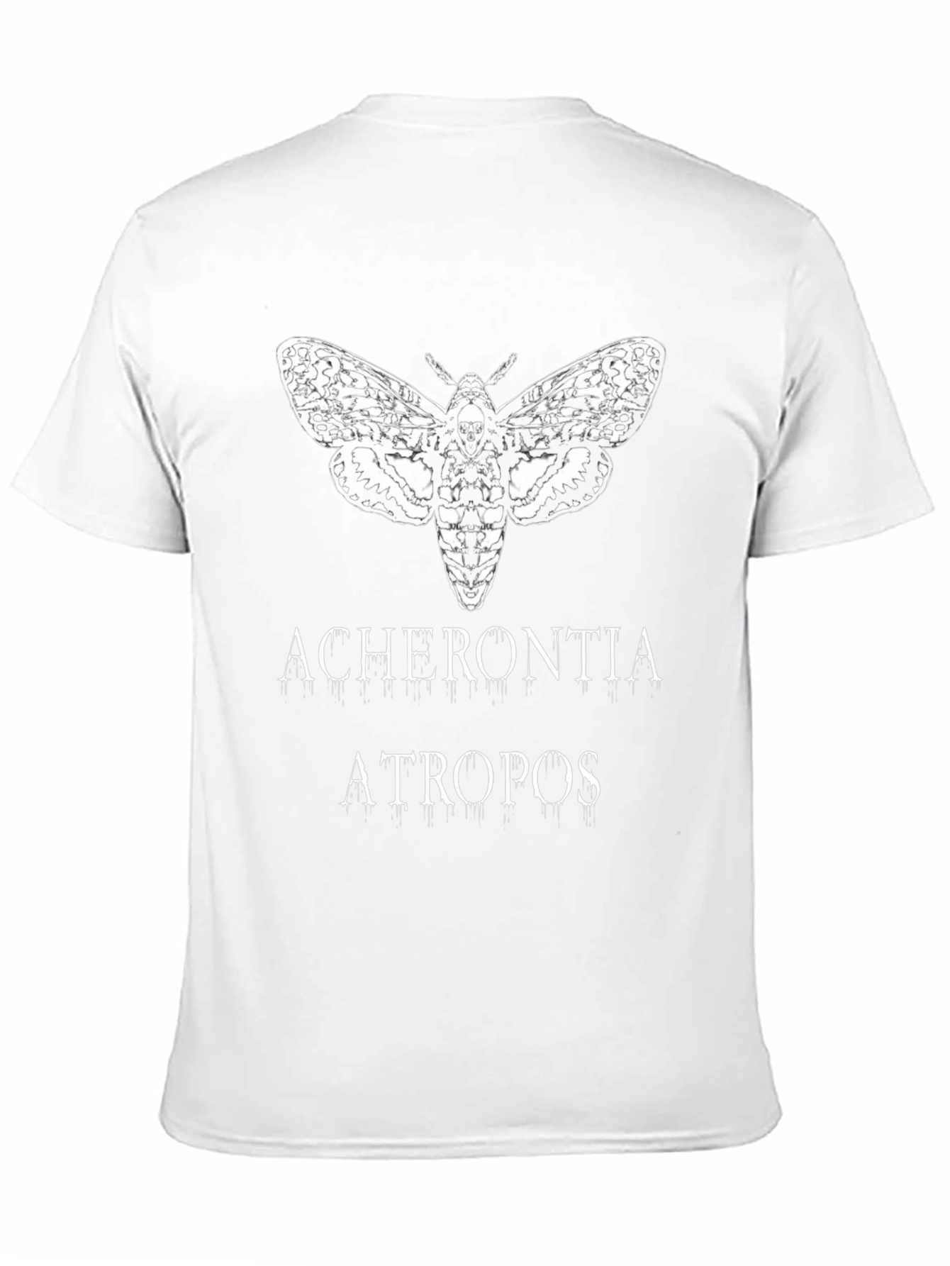 Acherontia Atropos Moth Graphic Tee - Black