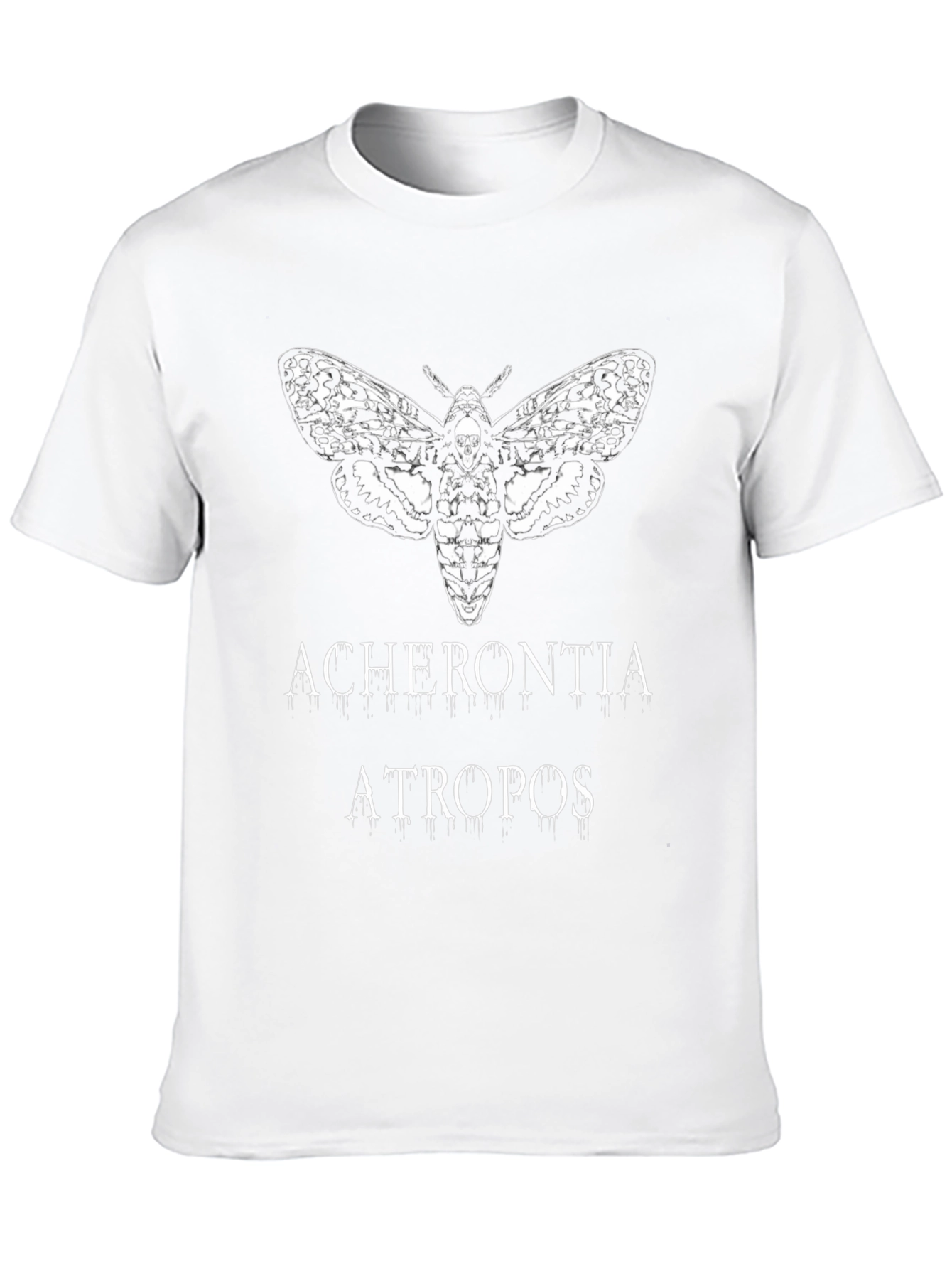 Acherontia Atropos Moth Graphic Tee - Black