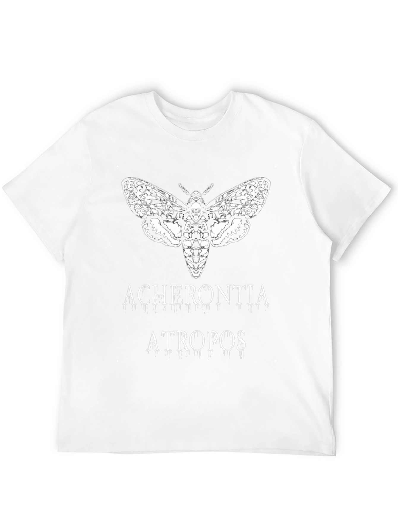 Acherontia Atropos Moth Graphic Tee - Black